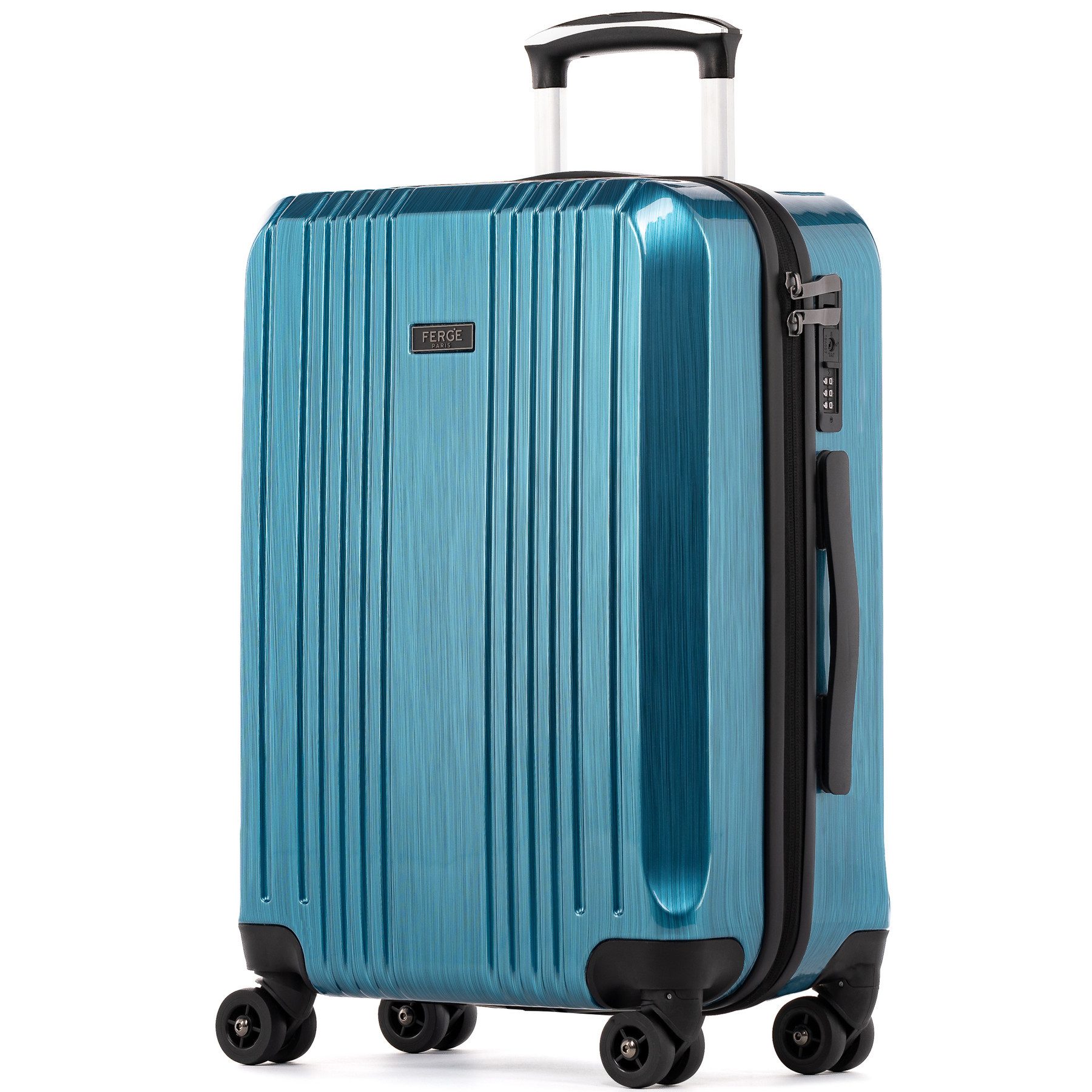 FERGÉ Koffer Hartschale Handgepäck Koffer 55 x 40 x 22 cm TSA-Schoß, Trolley Carry-On 55 cm, Premium Reisekoffer 4 Doppelrollen TSA-Schloss