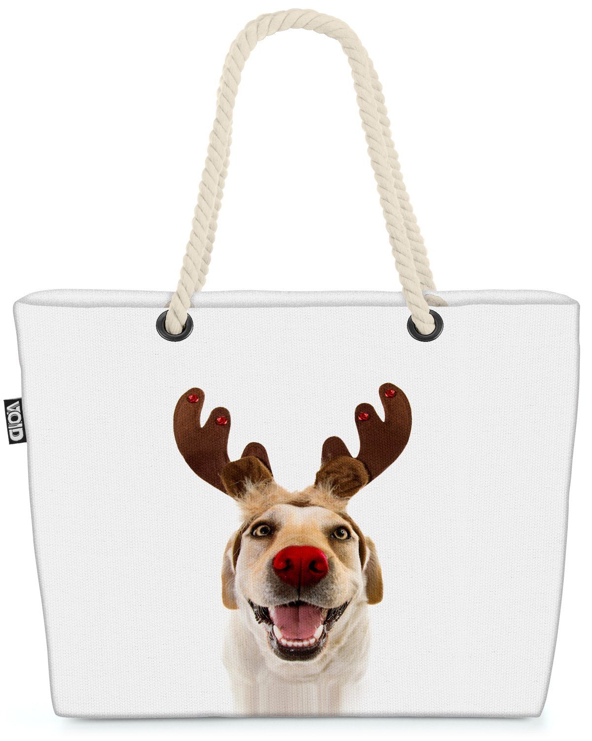 (1-tlg), Haustier Hund Rentier Strandtasche Geweih Geweih Winter Hund Weihna Rentier VOID Winter