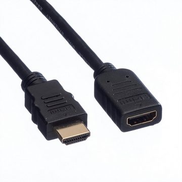 VALUE HDMI High Speed Verlängerungskabel Audio- & Video-Kabel, HDMI Typ A Männlich (Stecker), HDMI Typ A Weiblich (Buchse) (100.0 cm), mit Ethernet, ST-BU