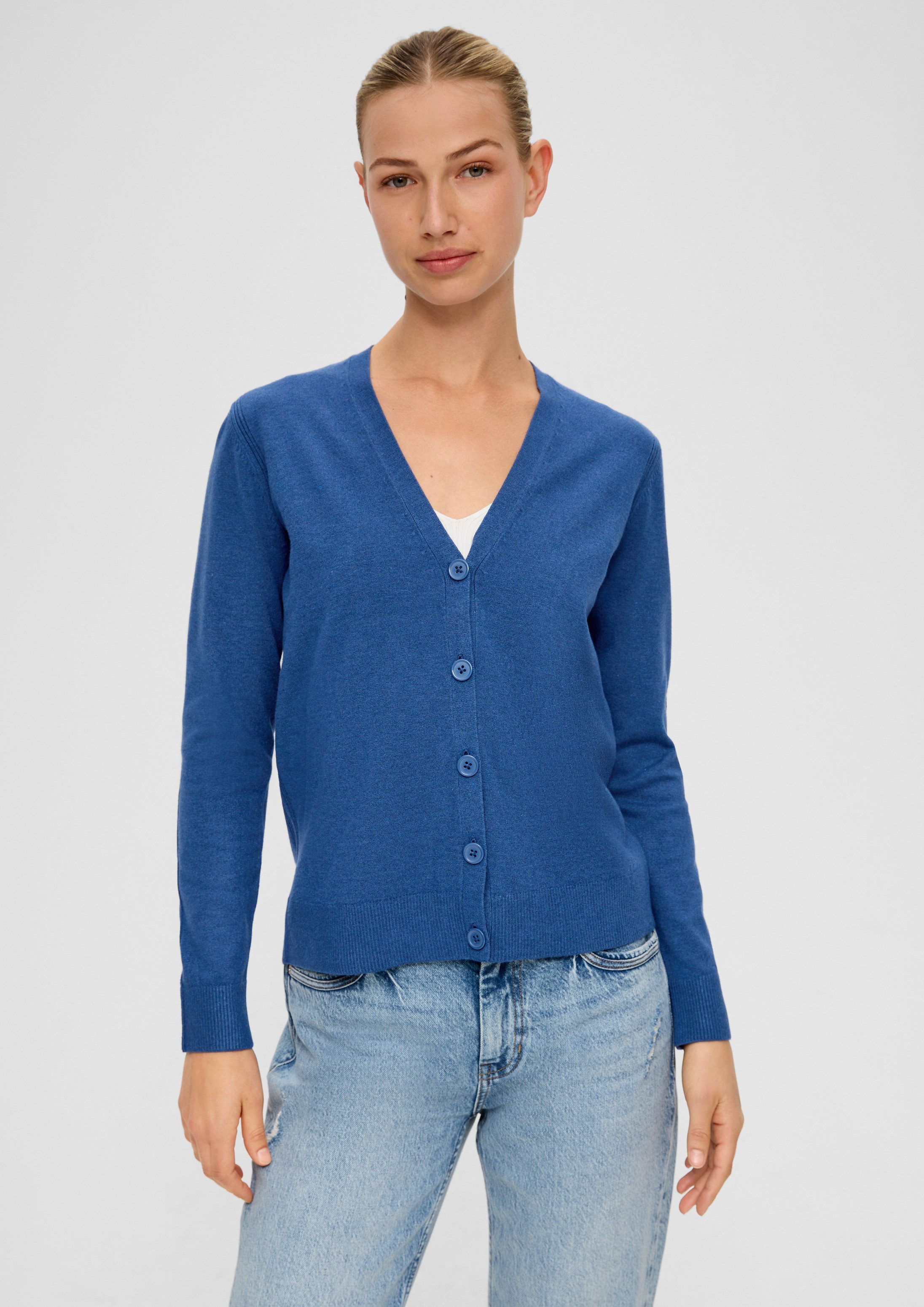 s.Oliver Cardigan Strickjacke Strickjacke aus Viskosemix