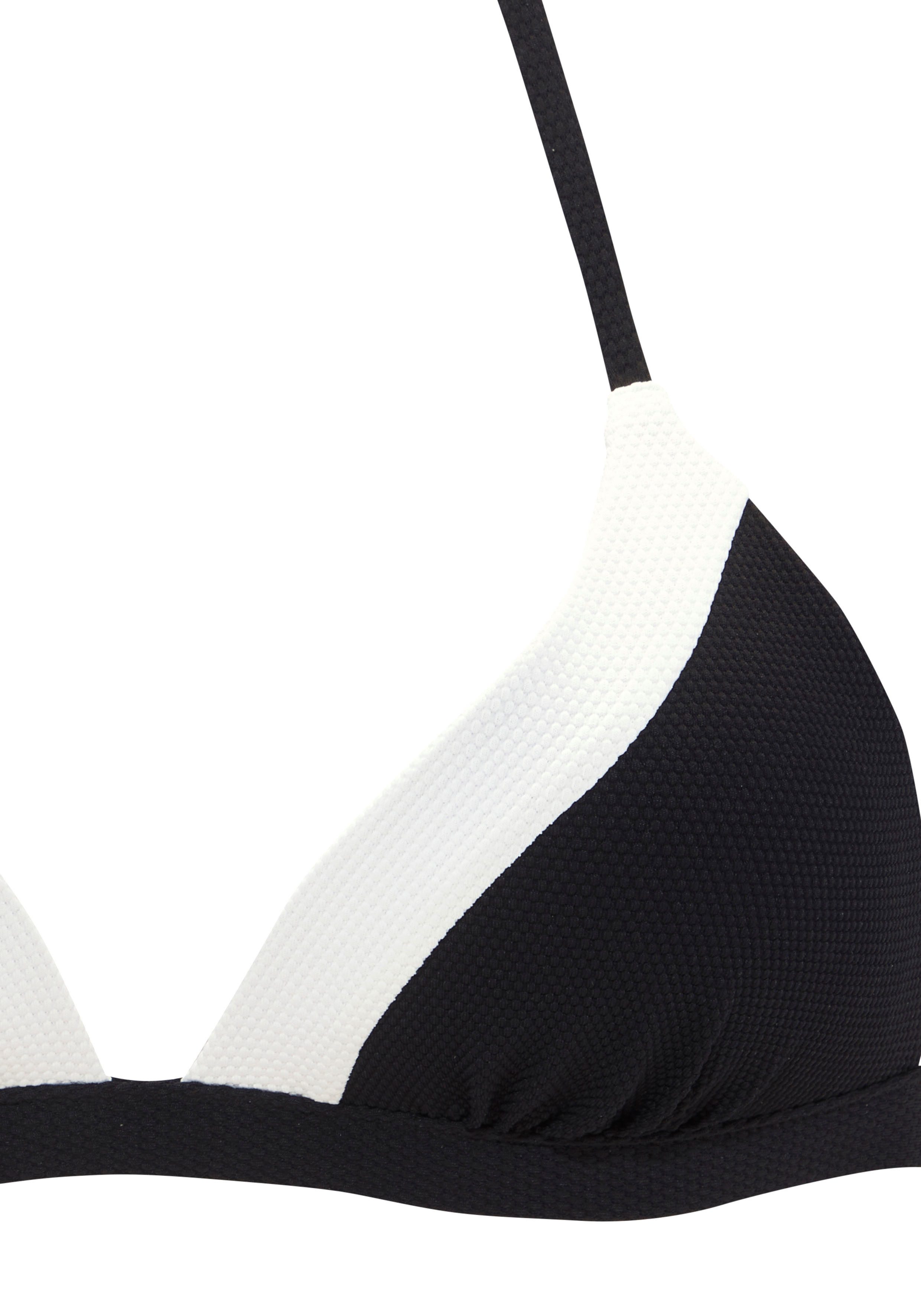 LASCANA Triangel-Bikini-Top Chic, aus eleganter Strukturware
