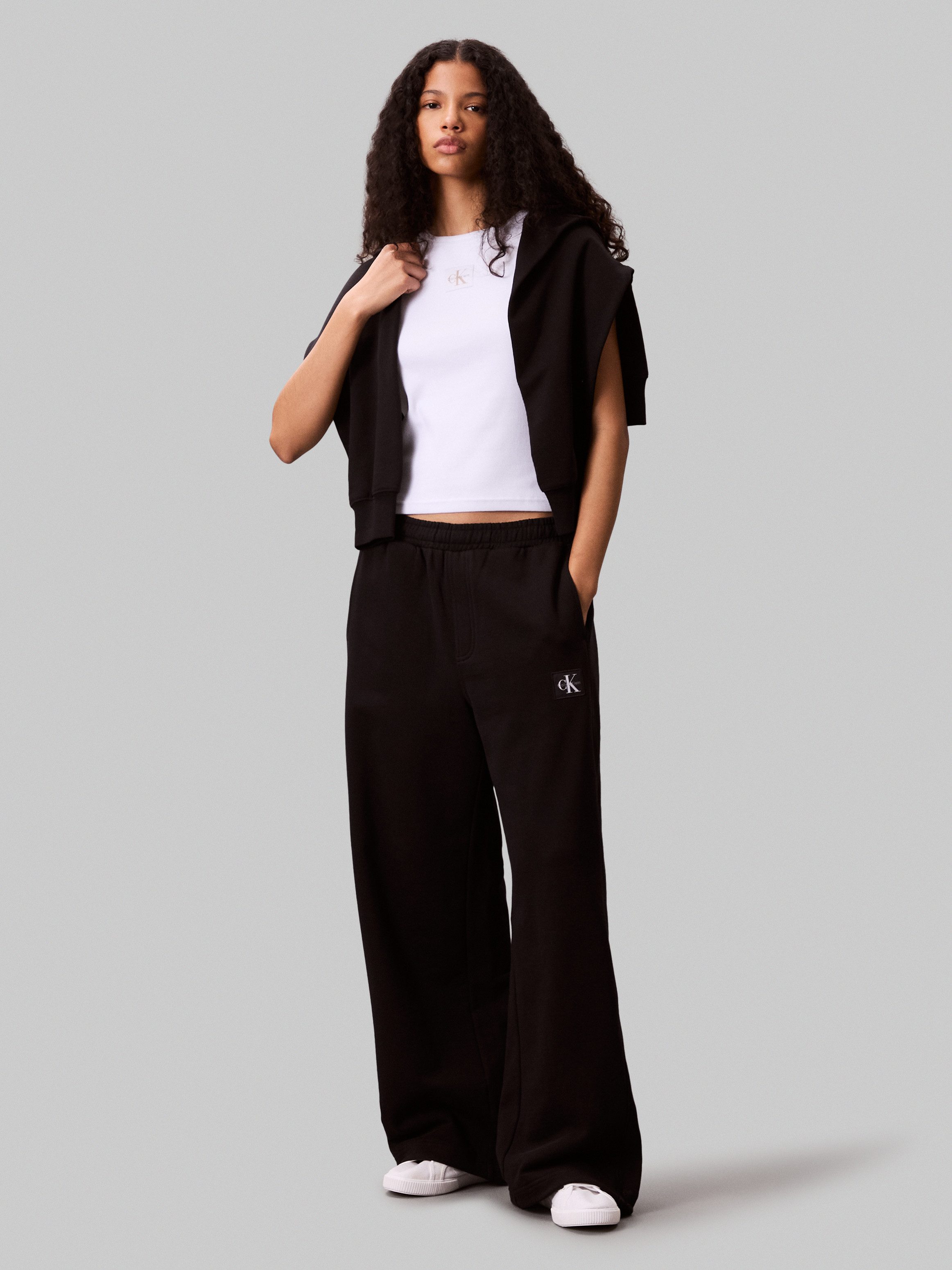 Calvin Klein Jeans Sweathose mit weitem Bein