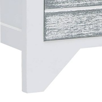 möbelando TV-Board Zarpen (BxHxT: 108x40x30 cm), aus Paulowina-Holz in Weiß und Grau
