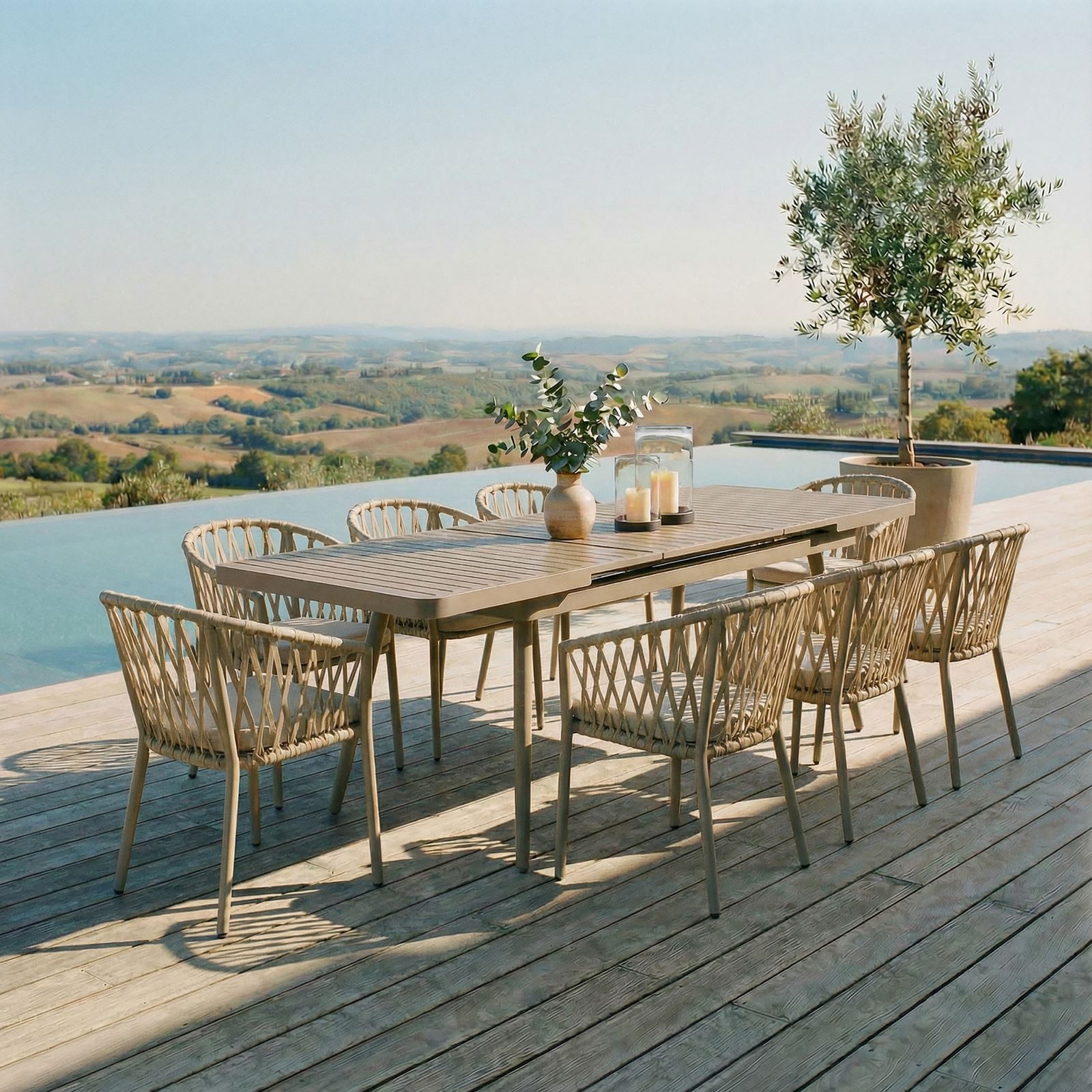 IDIMEX Garten-Essgruppe SUNNY, Gartenmöbel Set mit 8 Stühlen & ausziehbarem günstig online kaufen