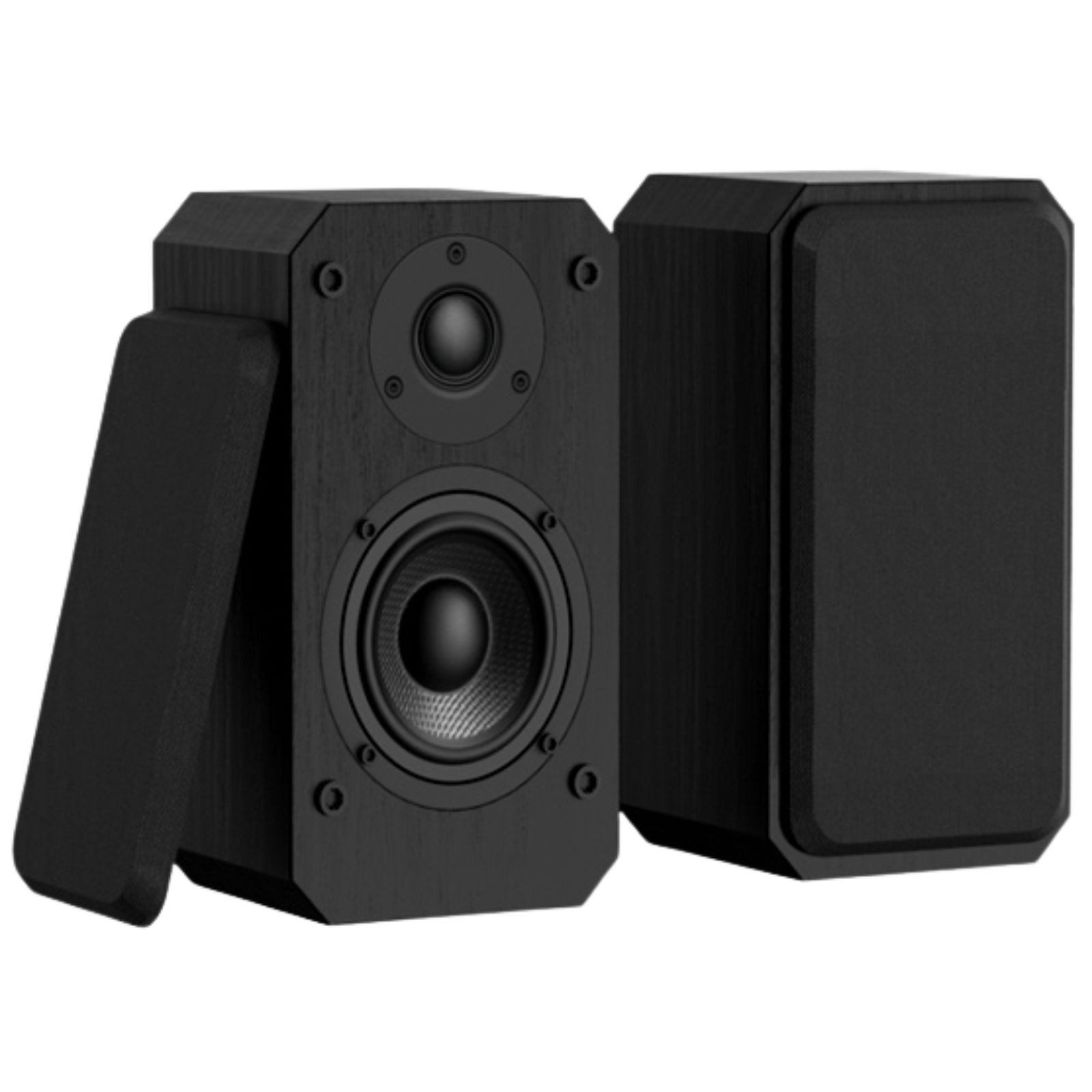 Soundmaster LS5050SW Regal-Lautsprecher 2.0 (100 W, Breiter Frequenzgang, Bassreflex-System, Edles Holzgehäuse)