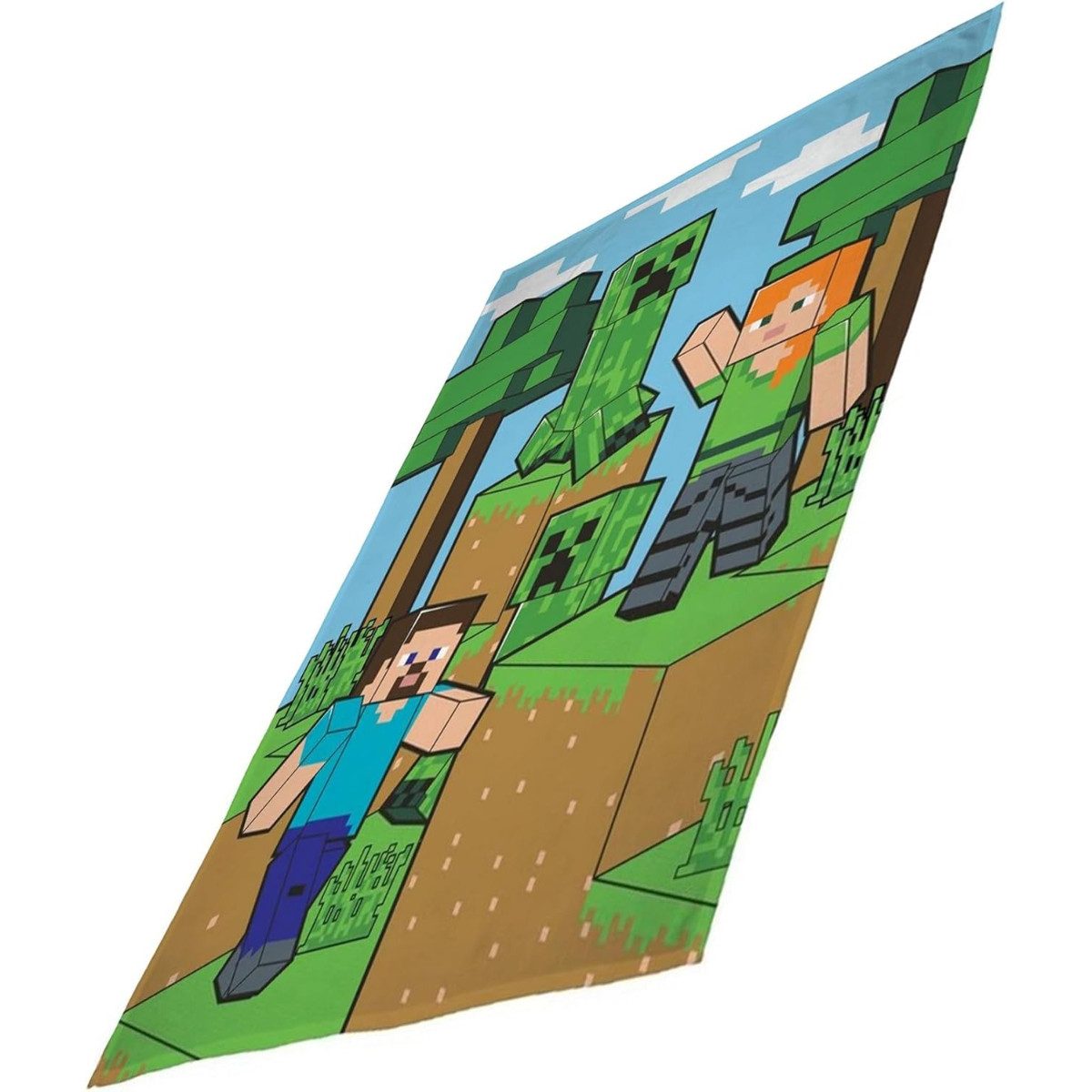 Wohndecke - Decke 100x150 cm Kuscheldecke Weich, Minecraft