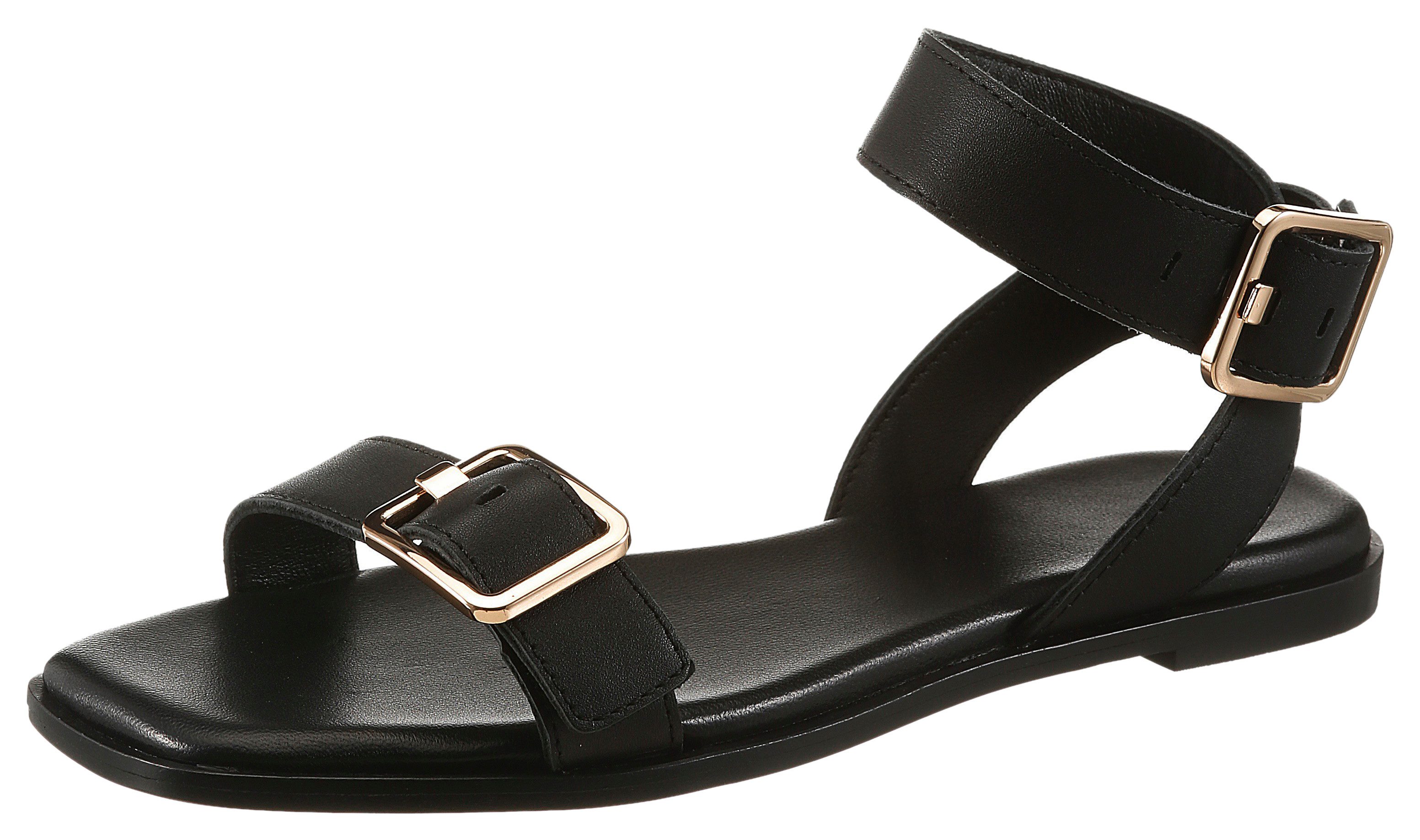 BOSS Sandale Sommerschuh, Leder Sandalette mit Fesselriemen