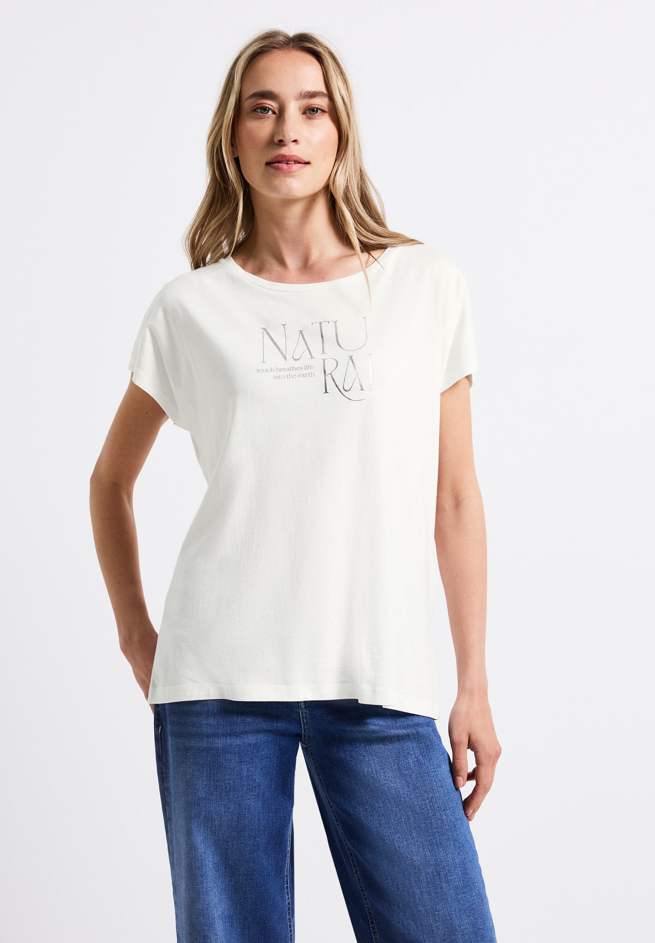 STREET ONE T-Shirt, mit Materialmix günstig online kaufen