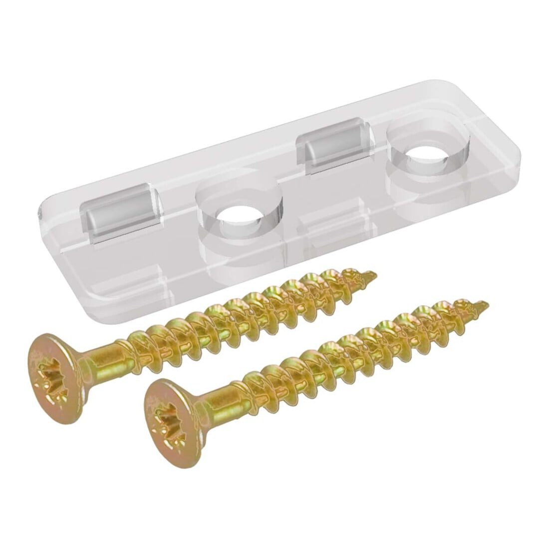 Contorion Werkzeugkoffer EVN Lichttechnik Kunststoff-Montage-Clip 2 Clips, 4 Schrauben AP-CLIP