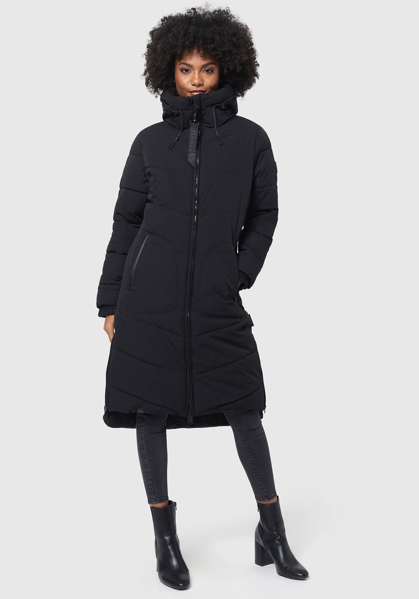 Marikoo Winterjacke Benikoo langer Winter Mantel gesteppt