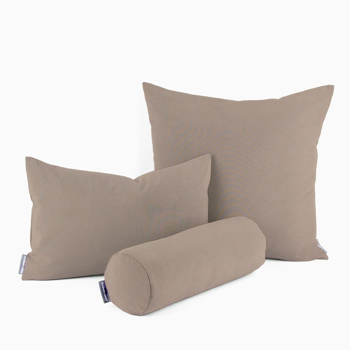 SCHÖNER LEBEN. Dekokissen Kissenhülle Outdoor uni taupe div. Größen