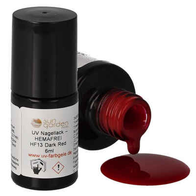 Sun Garden Nails Nagellack HF13 Dark Red - UV Nagellack 6ml – HEMAFREI