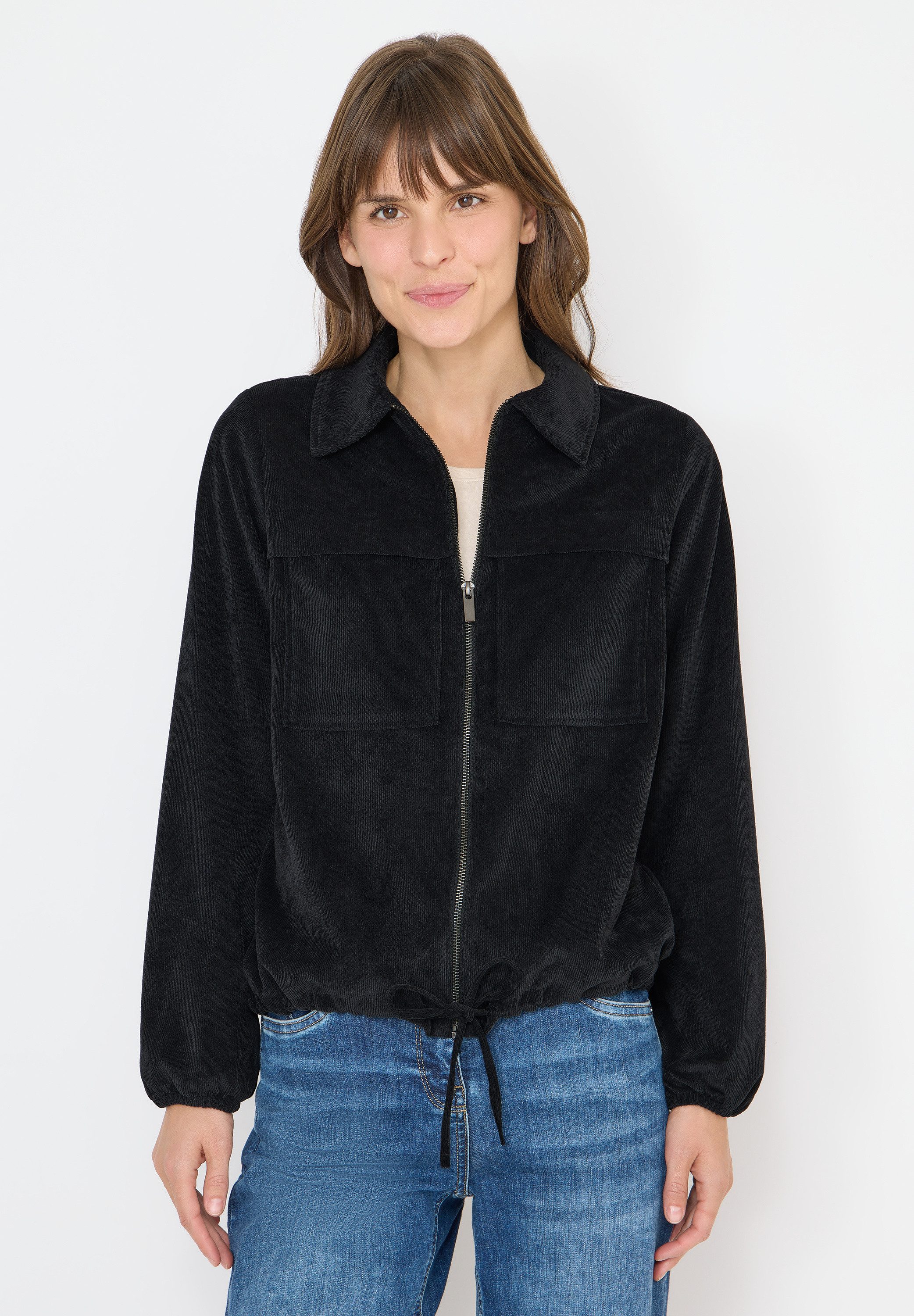 CECIL Cordjacke mit Tunnelzug am Saum günstig online kaufen