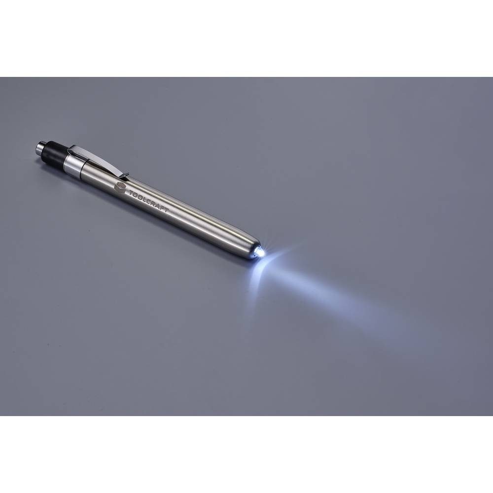 Taschenlampe Penlight mm, 140 Gürtelclip TOOLCRAFT LED LED Centra batteriebetrieben mit