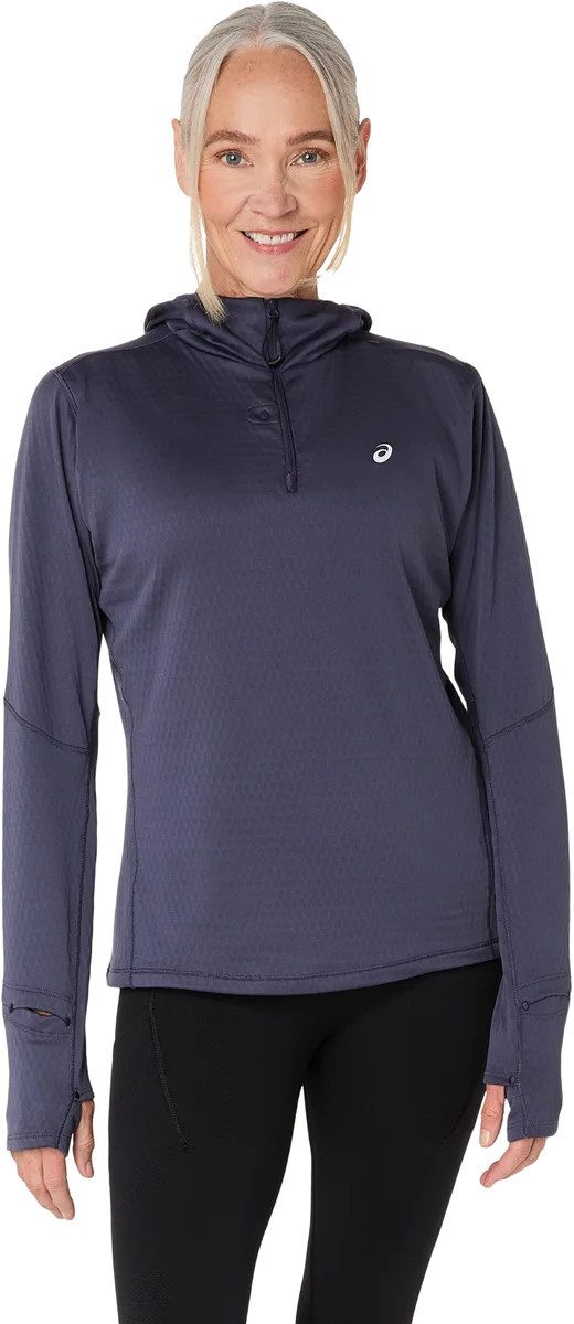 Asics Langarmshirt Asics Damen Langarmshirt Road Winter Hoodie