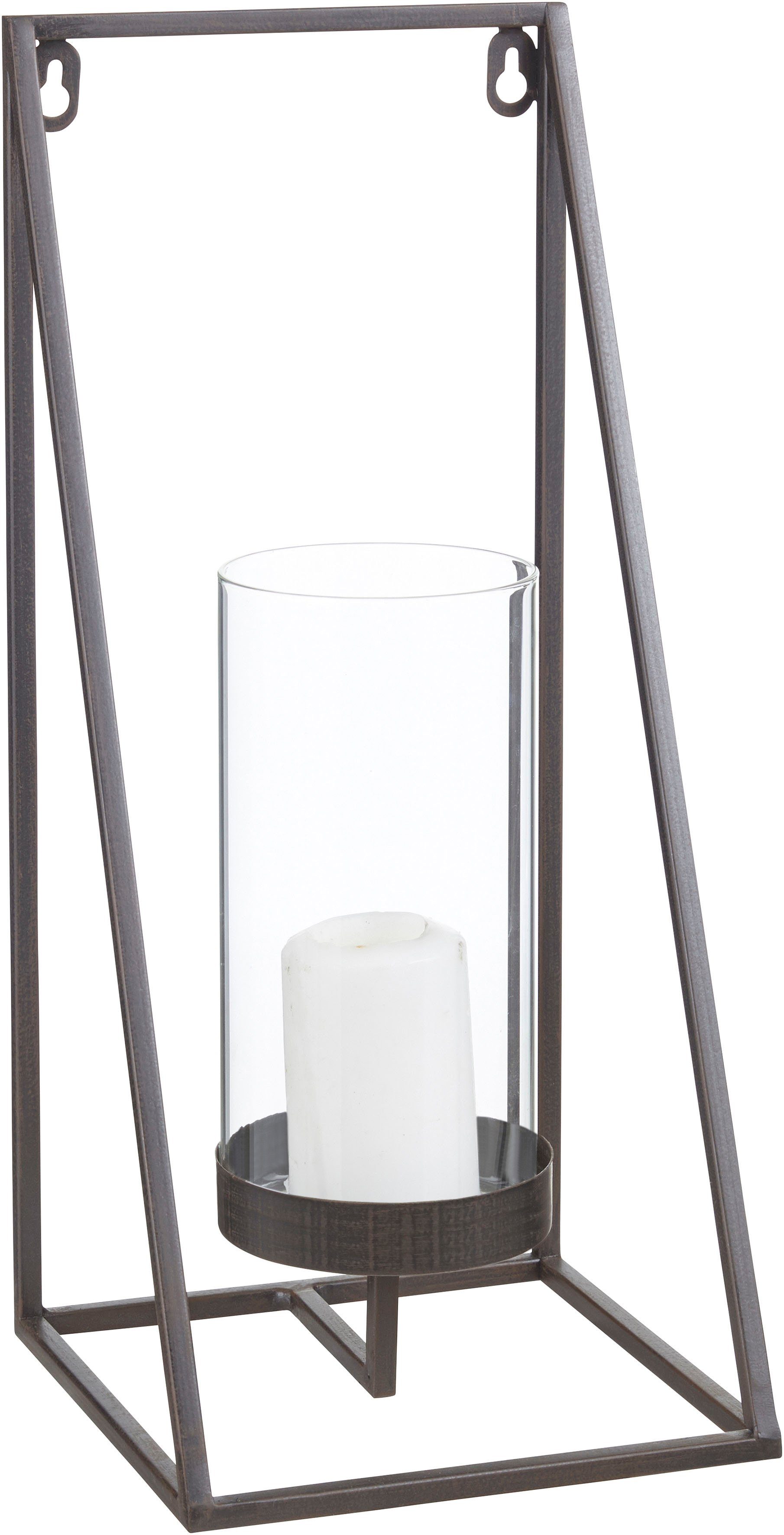 St), Industrial, (1 andas modern, Candleholder Wandkerzenhalter schwarz Metall, Industrial