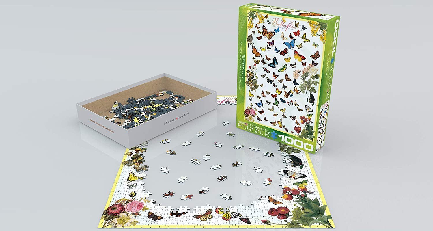 Die Puzzle Puzzle 68x48 Teile Format 1000 - Schmetterlinge im empireposter Puzzleteile der Welt cm,