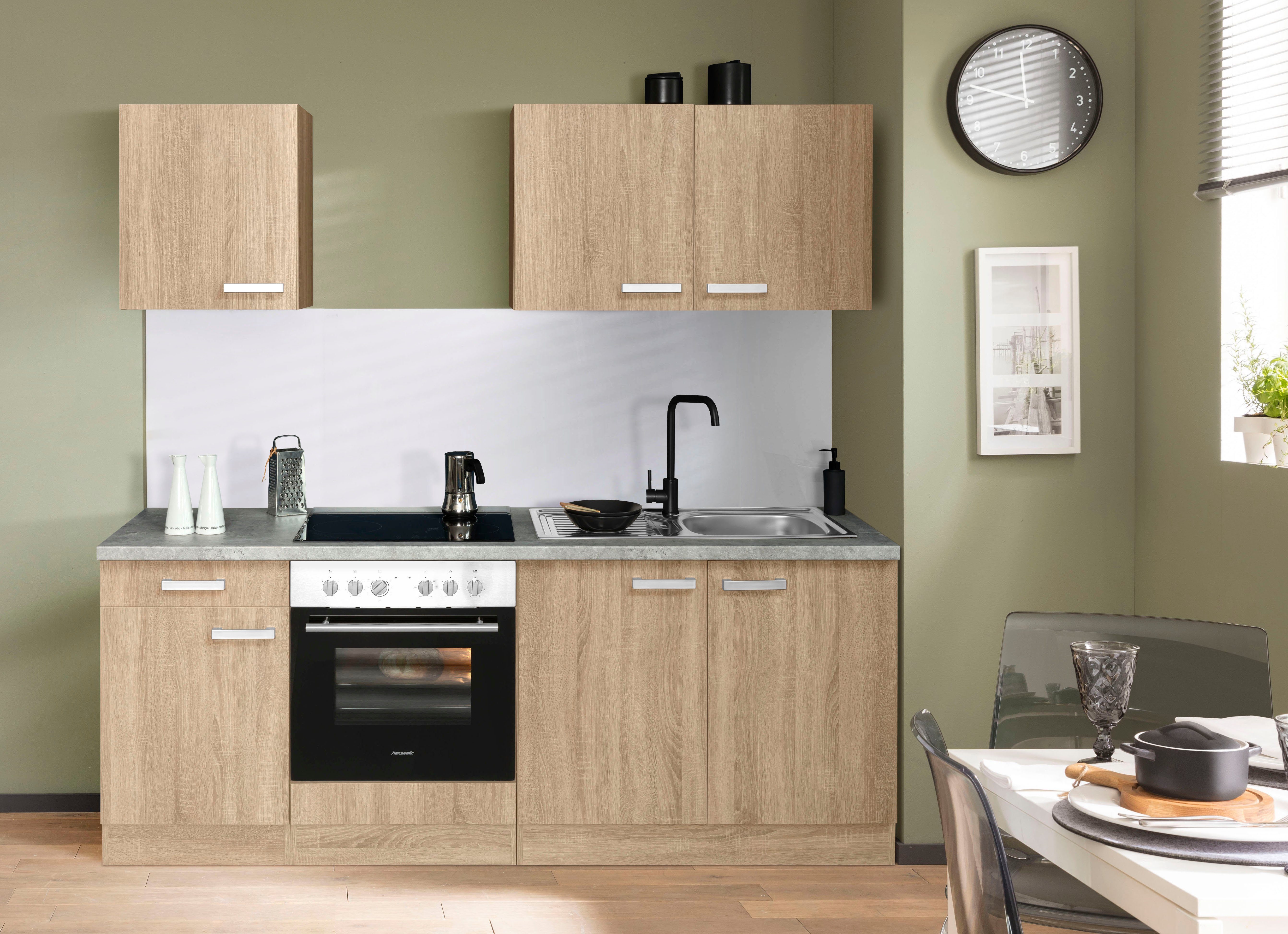 OPTIFIT Küchenzeile Leer Breite 210 cm, mit Hanseatic-Geräten, wahlweise mi günstig online kaufen