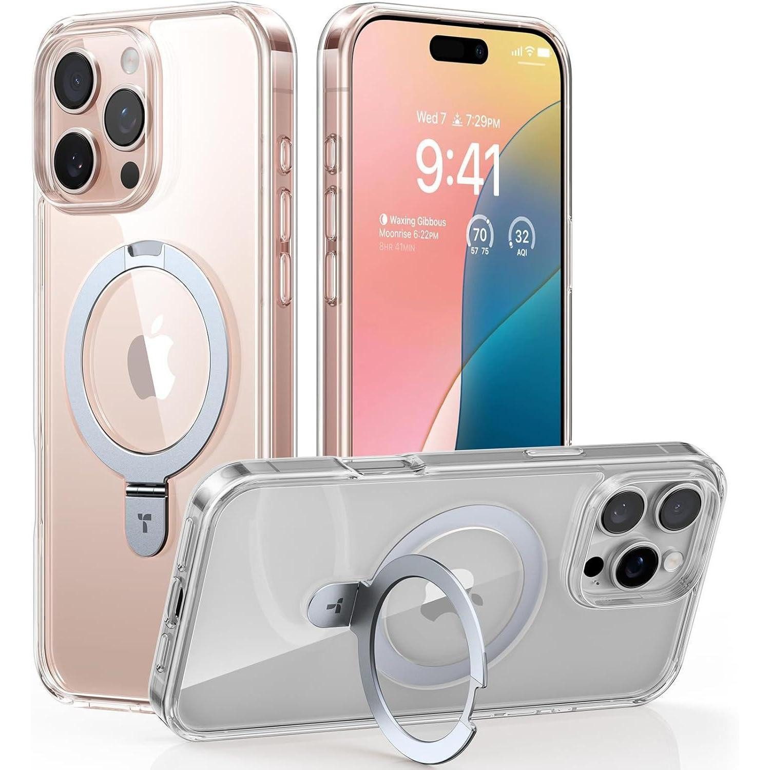 LuxusKollektion Handyhülle iPhone 16 Pro Max Hülle MagSafe Transparent Militärischer Schutz