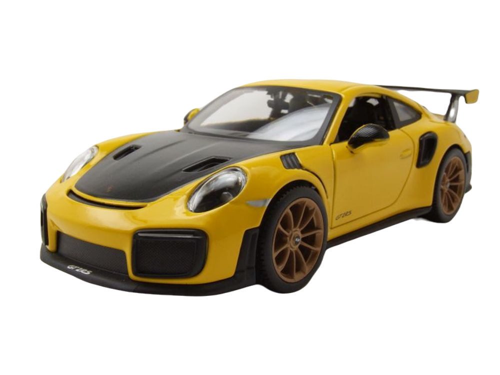 Maisto® Modellauto Porsche 911 GT2 RS gelb schwarz, Maßstab 1:24