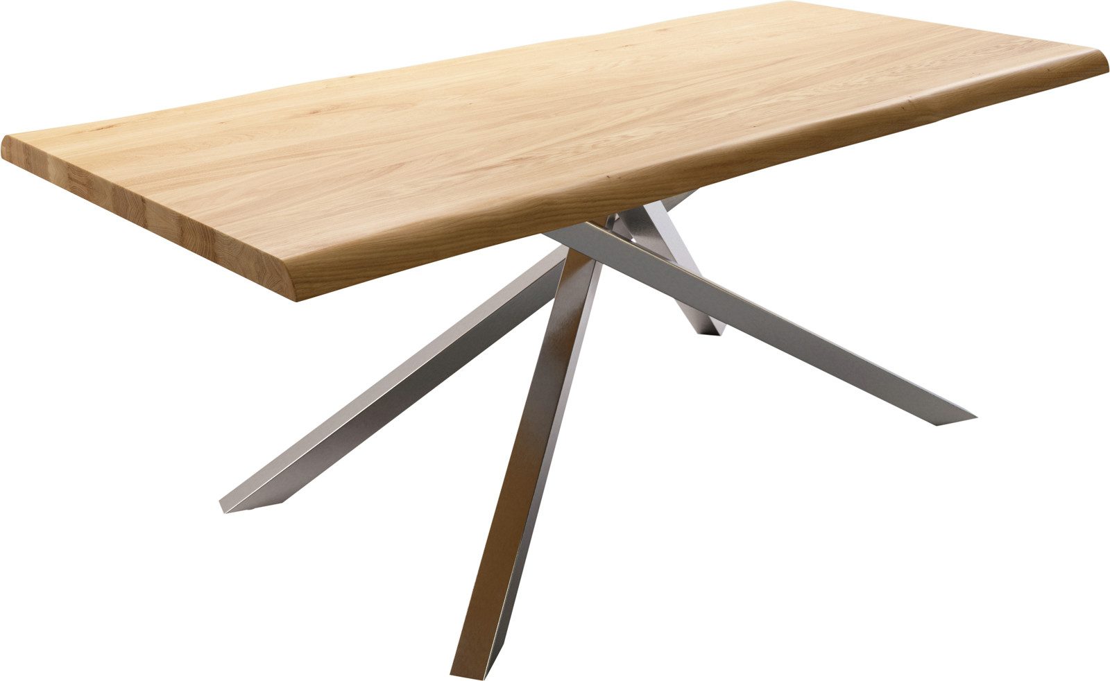 DELIFE Esstisch Edge, Eiche Natur 200x100 günstig online kaufen