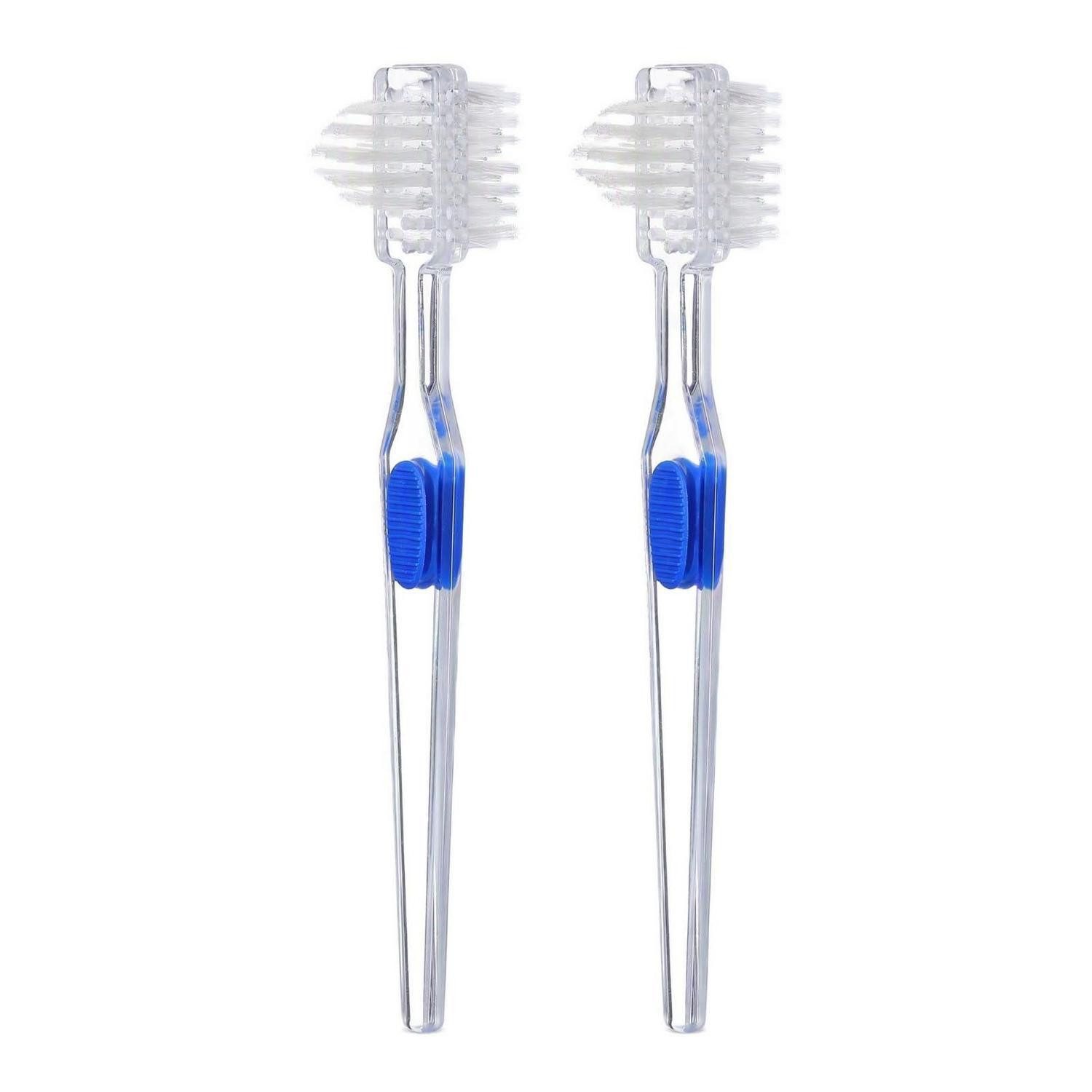 LuxusKollektion Zahnbürste Reinigungsbürste für Zahnersatz 2er Set