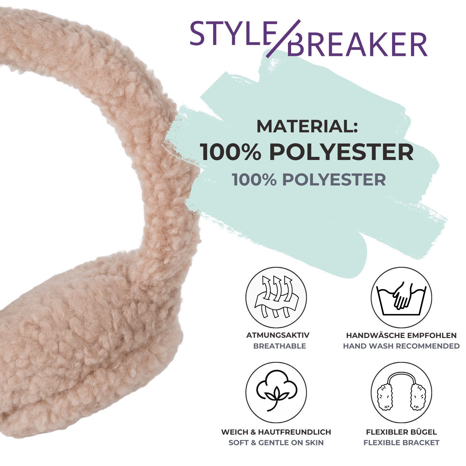 styleBREAKER Ohrenwärmer Ohrenwärmer Teddyplüsch (1-St)