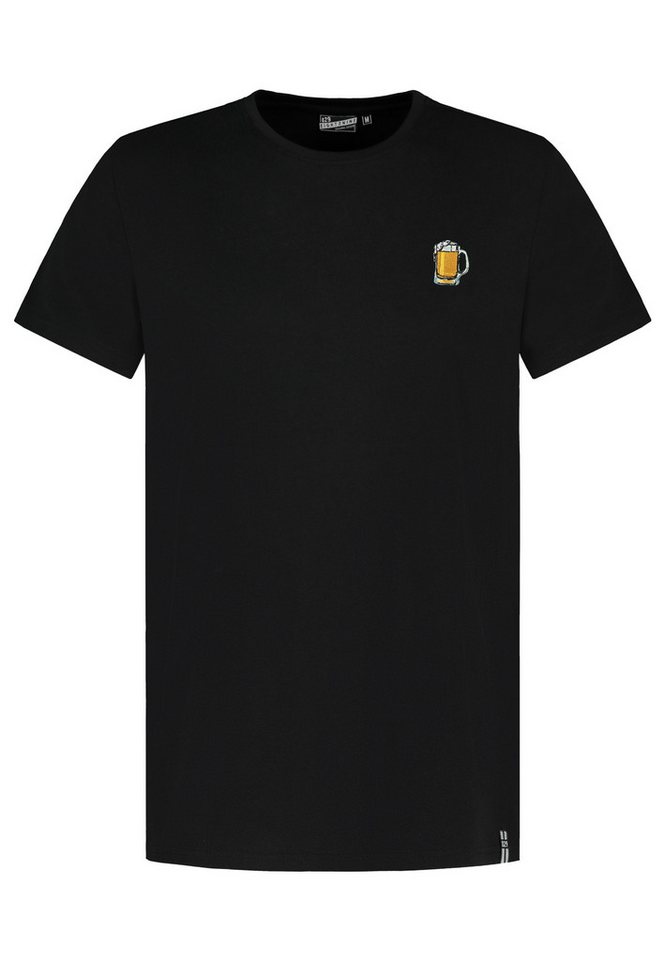 Eight2Nine T-Shirt Patch Jersey Regular Fit für Herren (1-tlg) Baumwolle Normal Fit Rundhals Kurzarm Einfarbig atmungsaktiv