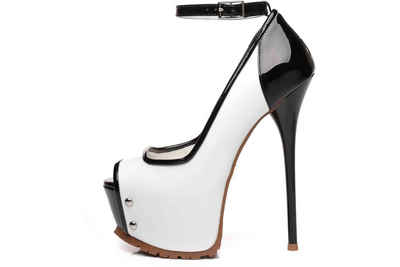 Giaro Madison Black White Shiny High-Heel-Pumps