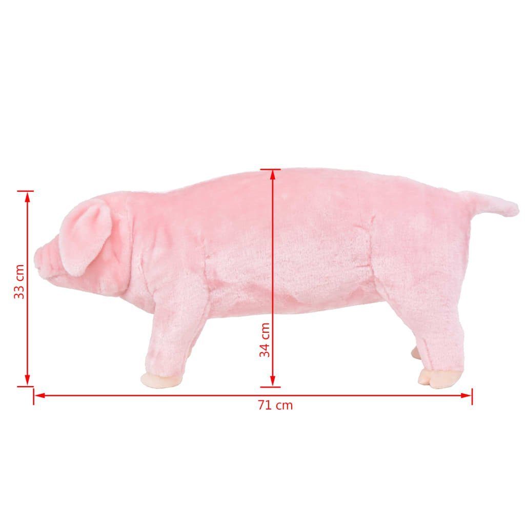 vidaXL Plüschtier XXL Kuscheltier Rosa Stofftier Schwein Stehend Kuscheltier