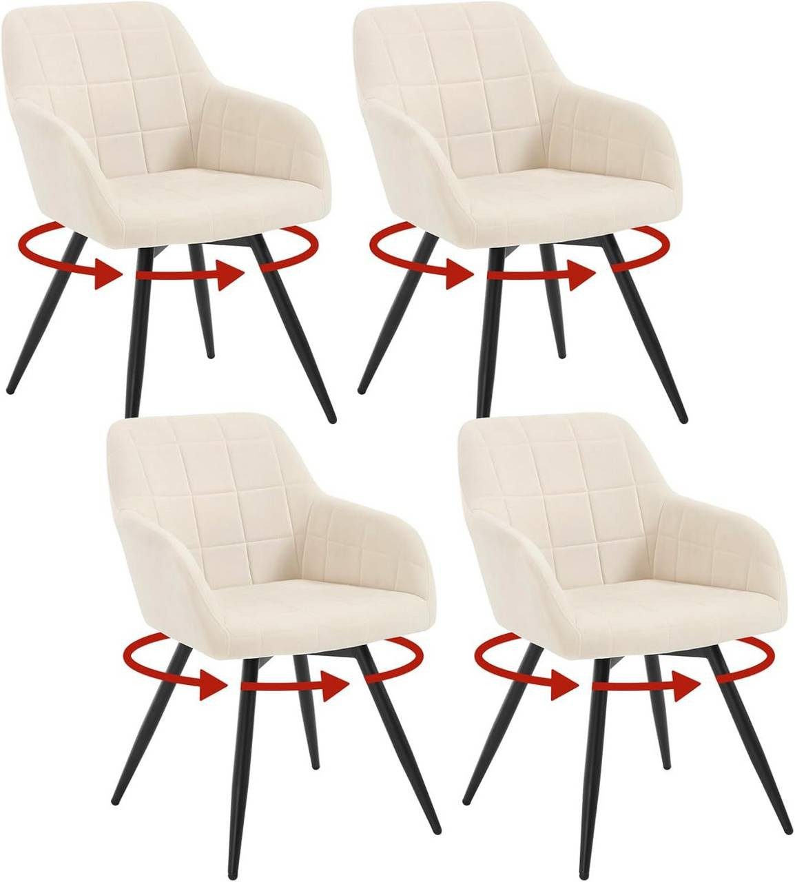 Woltu Esszimmerstuhl (4 St), gepolsterter ergonomischer, günstig online kaufen