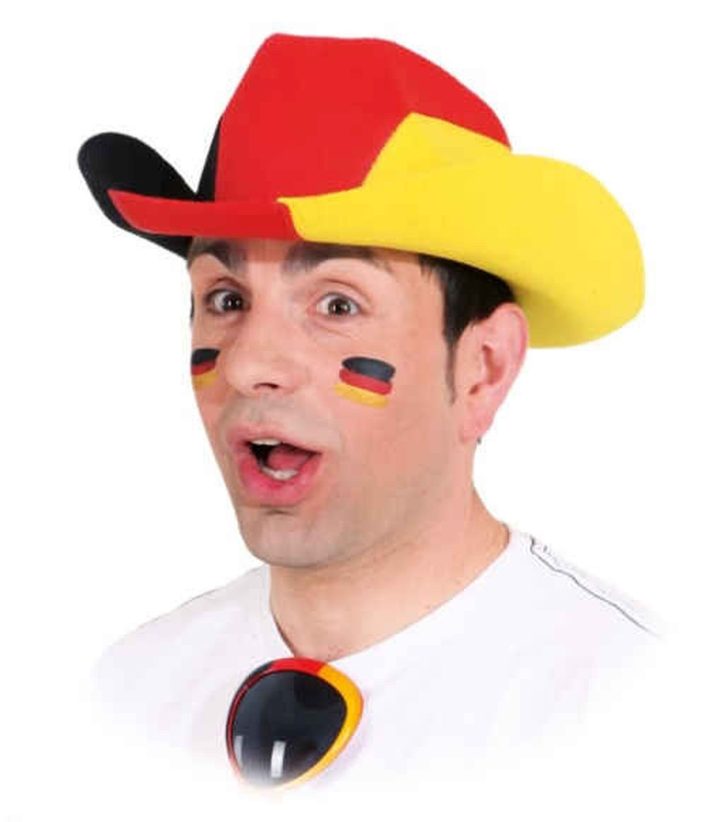Orlob Cowboyhut Cowboyhut Deutschland Schwarz Rot Gold Hut Fan Kostüm Karne günstig online kaufen