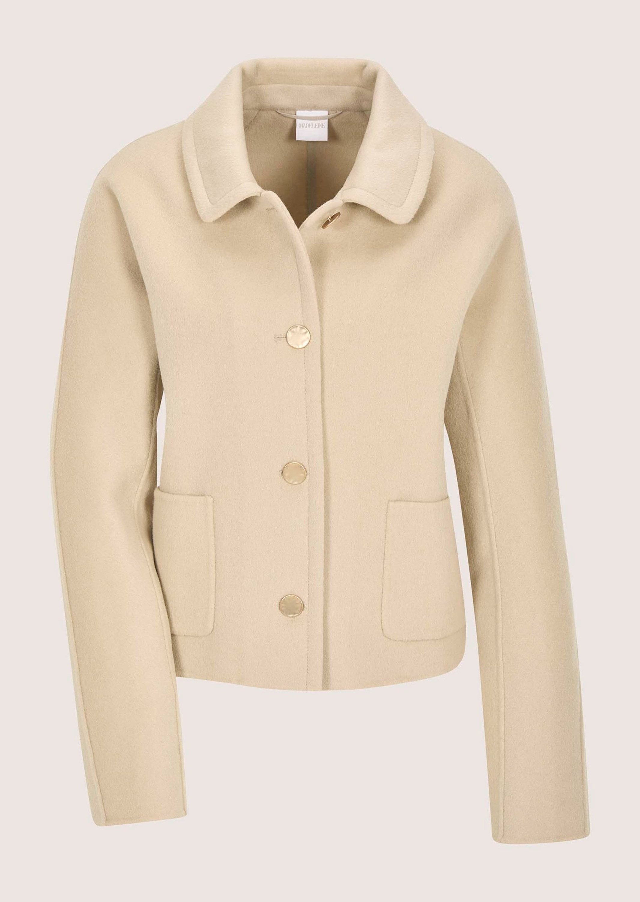 Outdoorjacke Kurzjacke mit goldenen Knöpfen