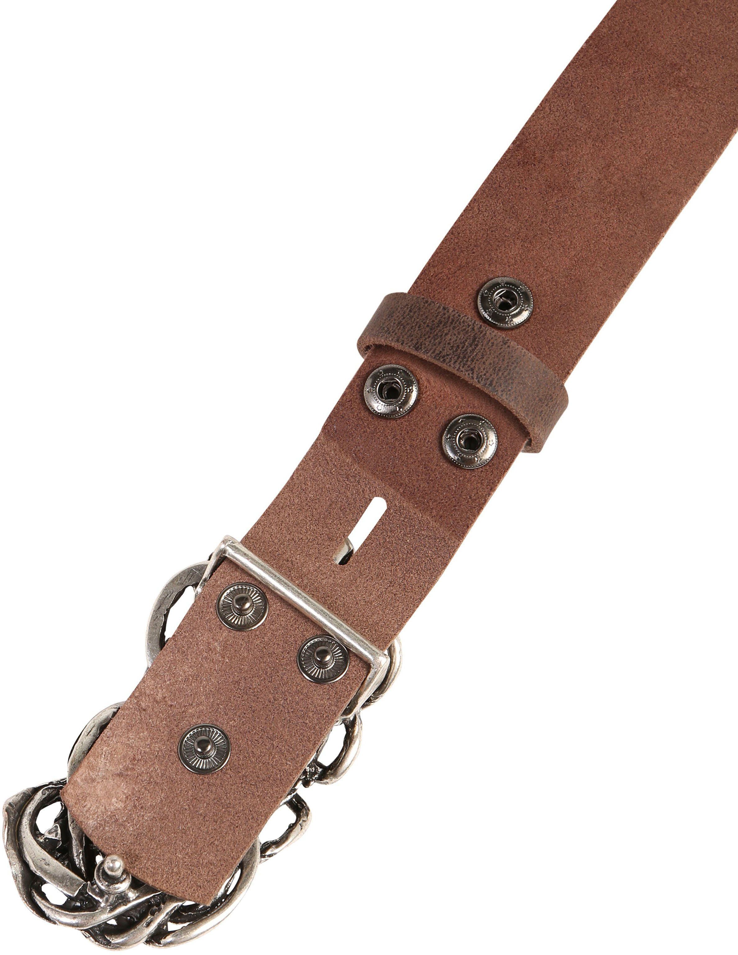 Rettungsring Gürtel Ledergürtel mit Koppelschließe in Knoten-Optik, wechselbar