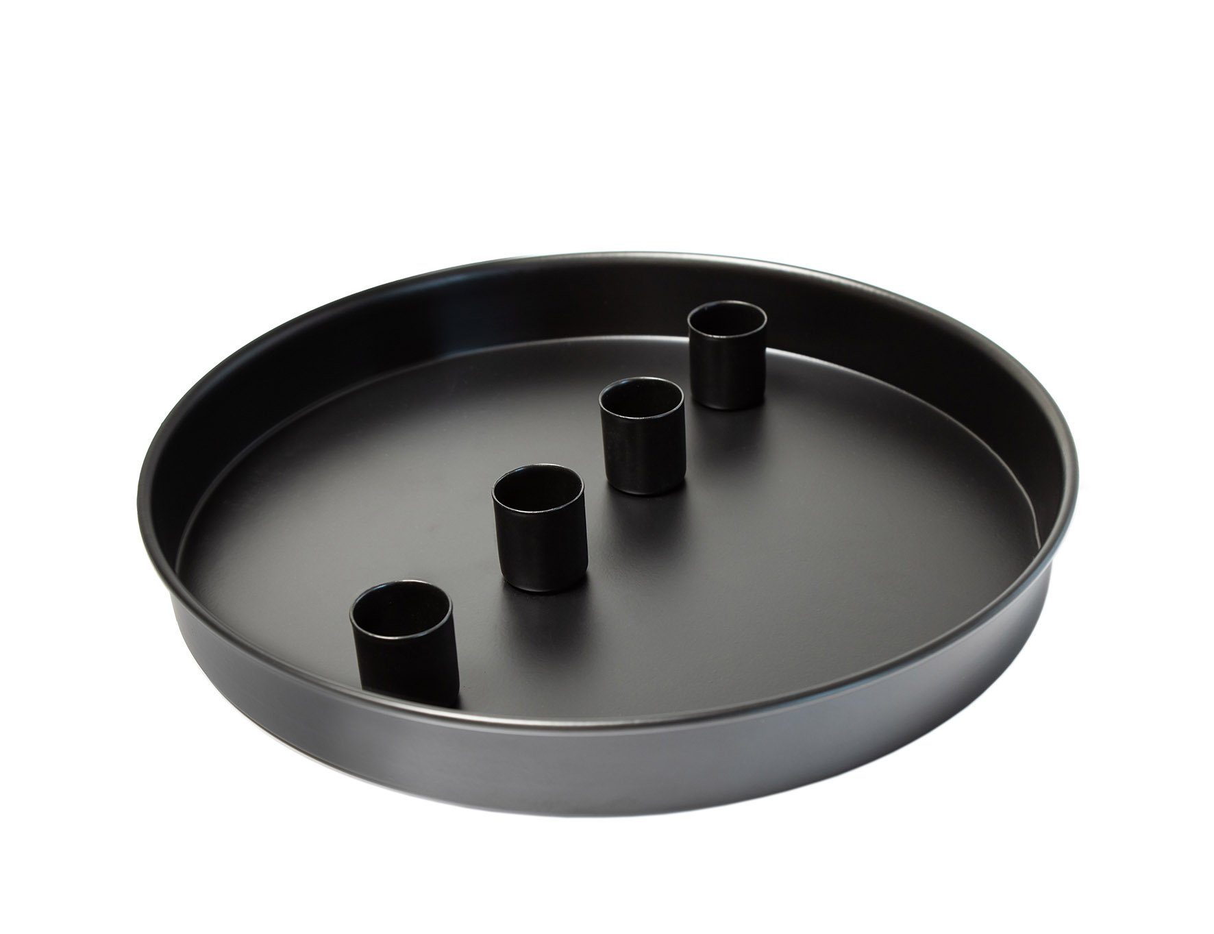 Spetebo Kerzentablett Magnet Kerzentablett schwarz für Stabkerzen 25 cm (Pa günstig online kaufen