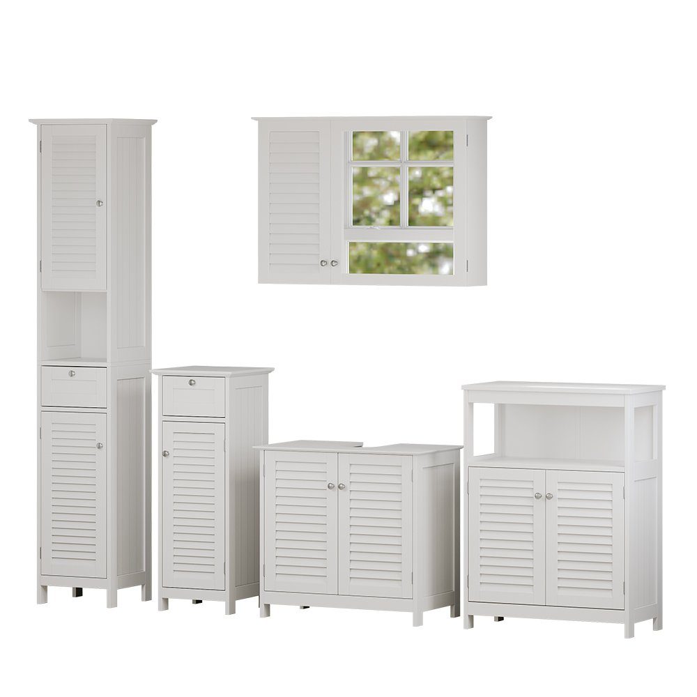 Vicco Badmöbel-Set Riad, Weiß, 5 Teile, günstig online kaufen
