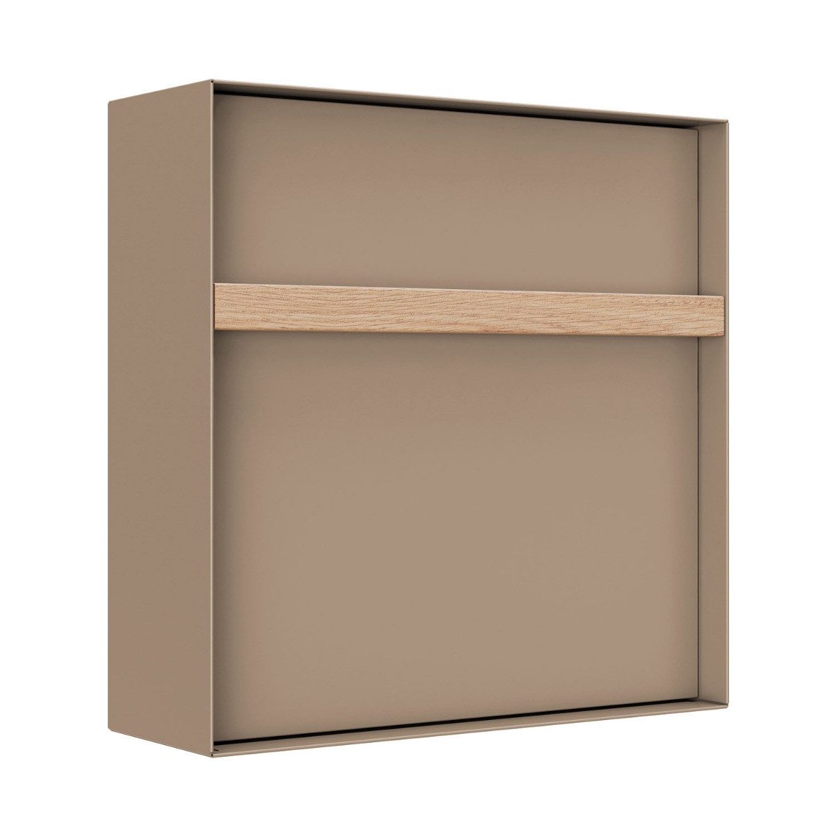 Bravios Wandbriefkasten Wandbriefkasten Oxford in Beige mit Holzgriff