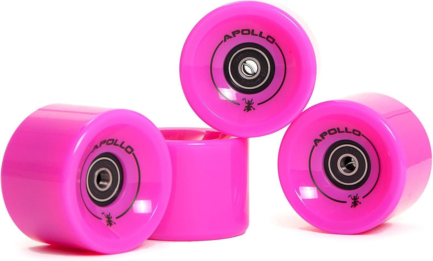 Apollo Scooter Apollo Longboard Rollen Wheel Set - Solid Pink / Pink - Ersatzrollen
