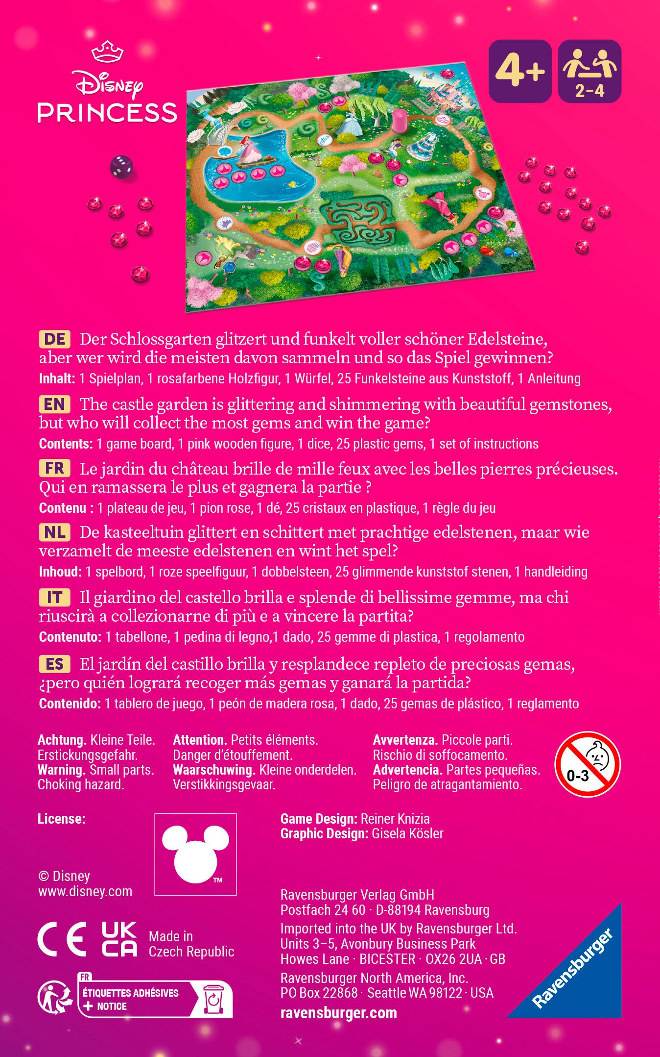 Ravensburger Spiel Disney Princess: Funkelsteine, Kinderspiel, Made in Europe