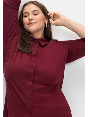 Sheego Hemdbluse Große Größen aus elastischer Viskose-Jerseyware