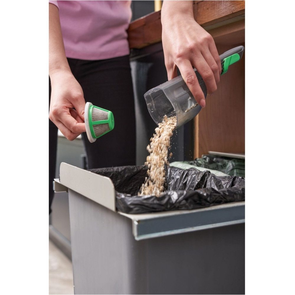 Stanley by Black & Decker Akku-Handstaubsauger Black & Decker REVHV8C Handstaubsauger - Nachhaltig., Ohne Beutel, Gehäuse aus 50% recyceltem Plastik