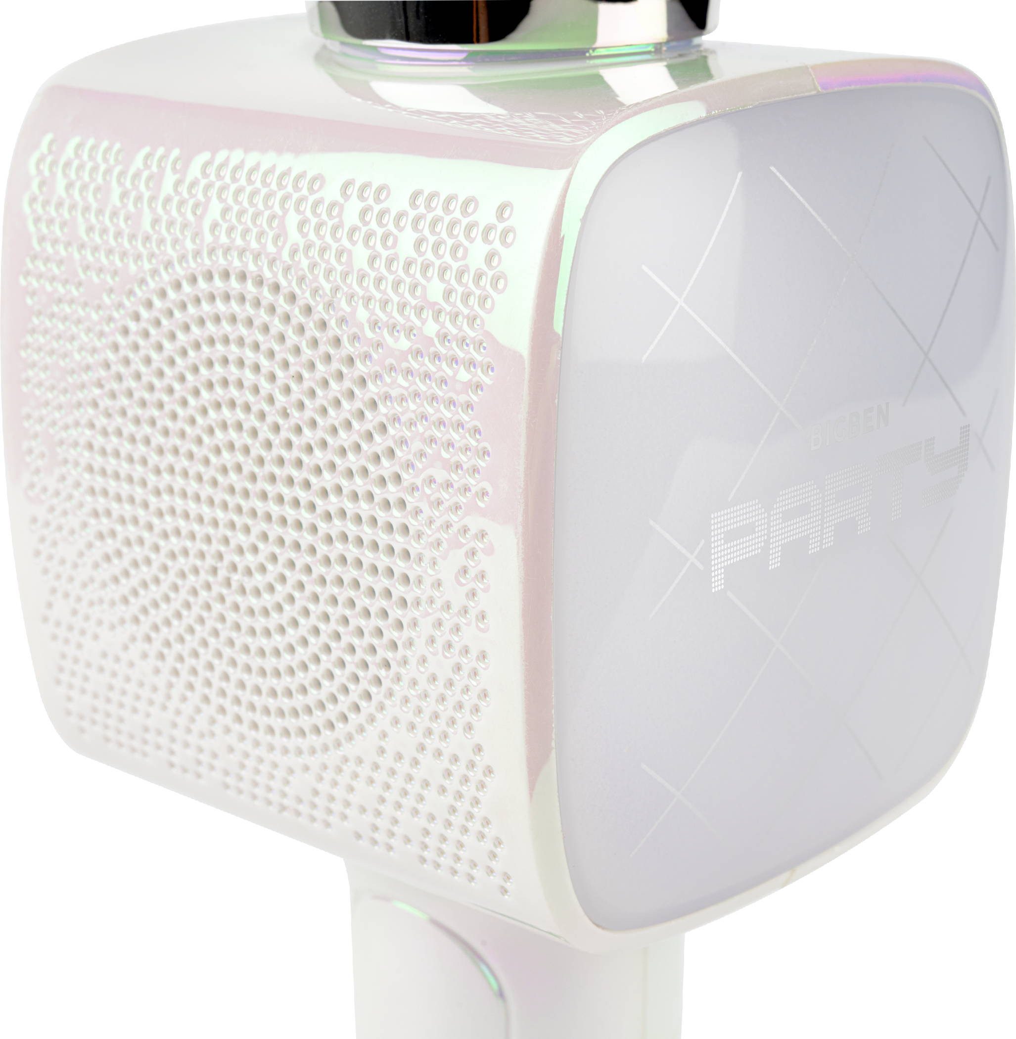 BigBen Bluetooth Karaoke Mikrofon Party Mic Mikrofon LED weiß AU390476 Karaoke-Maschine