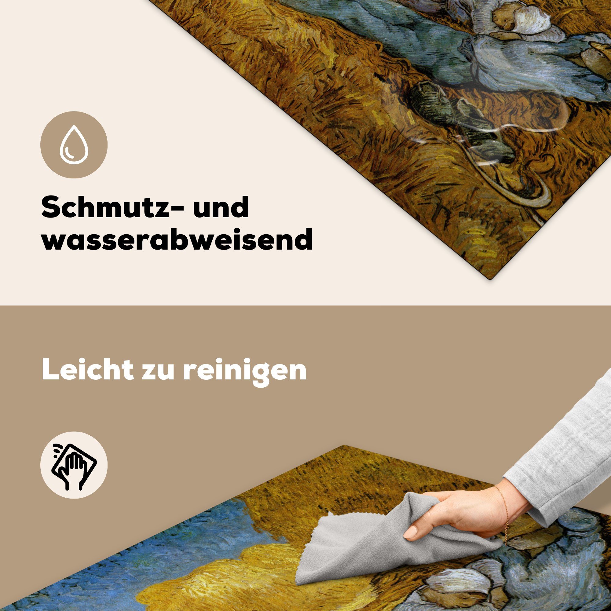 78x78 Die Herdblende-/Abdeckplatte von MuchoWow Siesta van Ceranfeldabdeckung, Gemälde für cm, küche - Vincent tlg), Gogh, (1 Vinyl, Arbeitsplatte