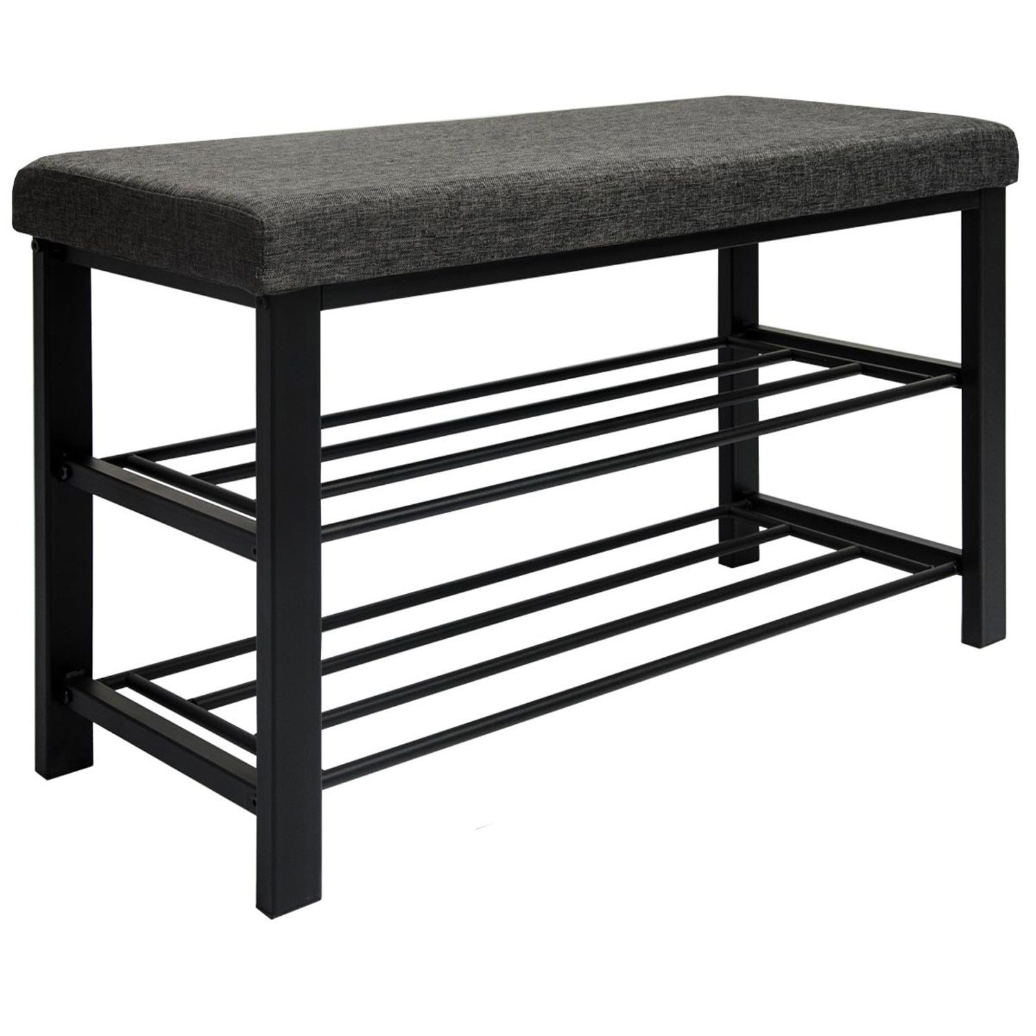 DuneDesign Schuhregal 81 x 32 x 46 cm Schuhbank mit Ablagen & Sitzfläche - günstig online kaufen