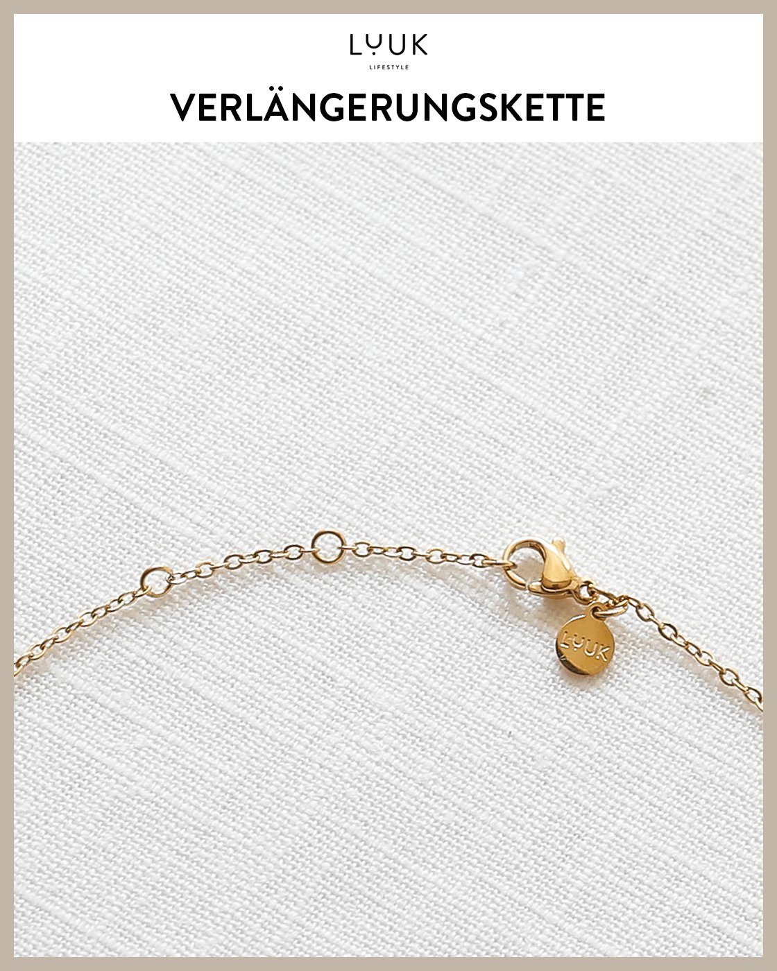 LUUK LIFESTYLE Edelstahlarmband Kompass, mit Happiness Spruchkarte Gold