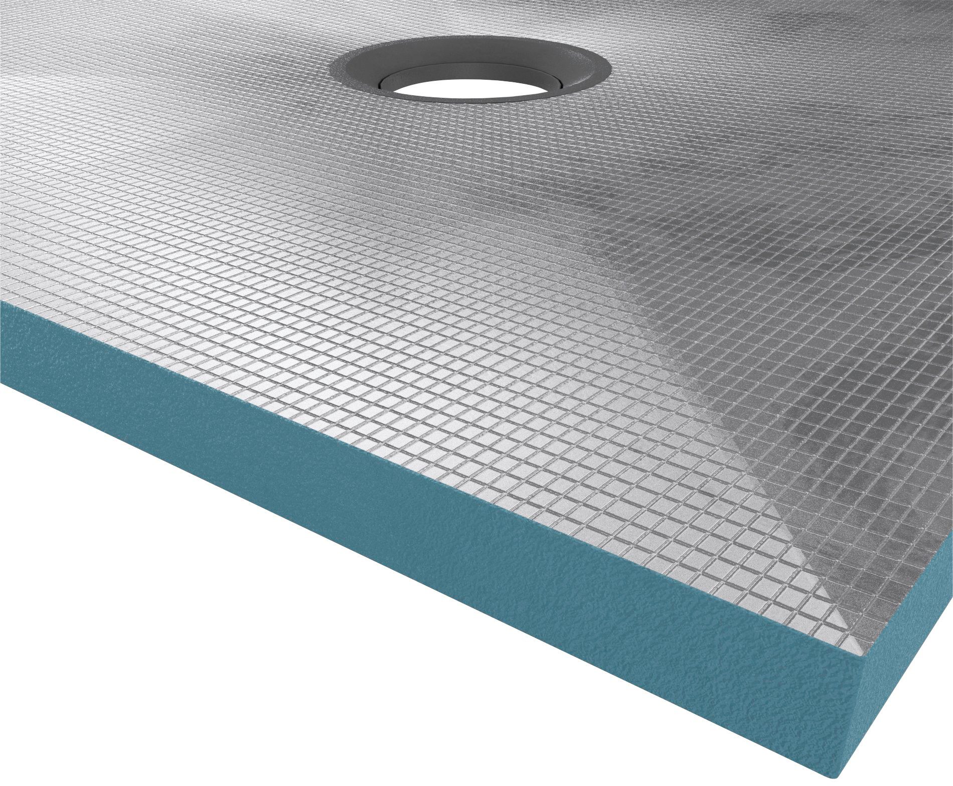 Marwell Duschwanne, quadratisch, Extrudiertes Polystyrol (XPS), 90 x 90 x 4 cm aus sehr stabilem, wasserdichtem Polystyrol