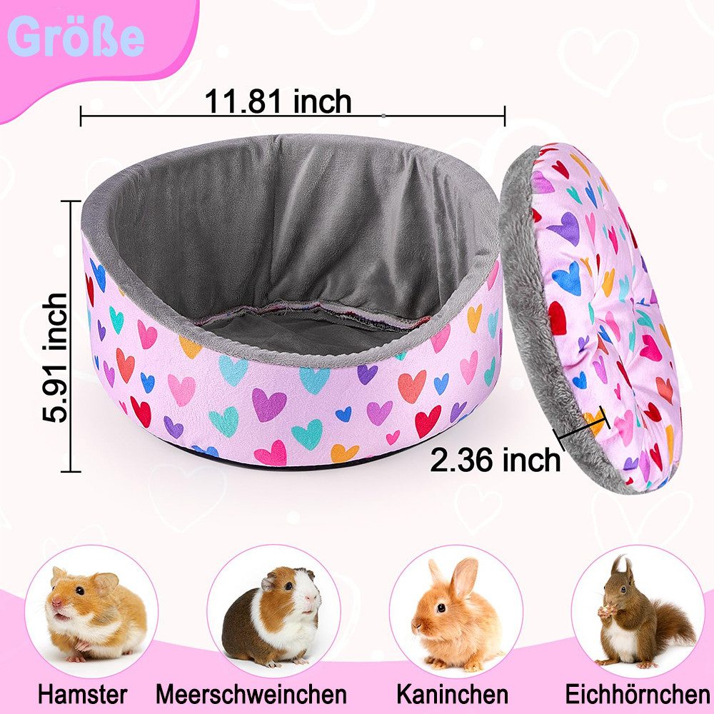 Ledander Tierbett Meerschweinchenbett,weiches Bett mit herausnehmbarer, dicker Matte, maschinenwaschbar, Meerschweinchen Decken,Zubehör für Meerschweinchen