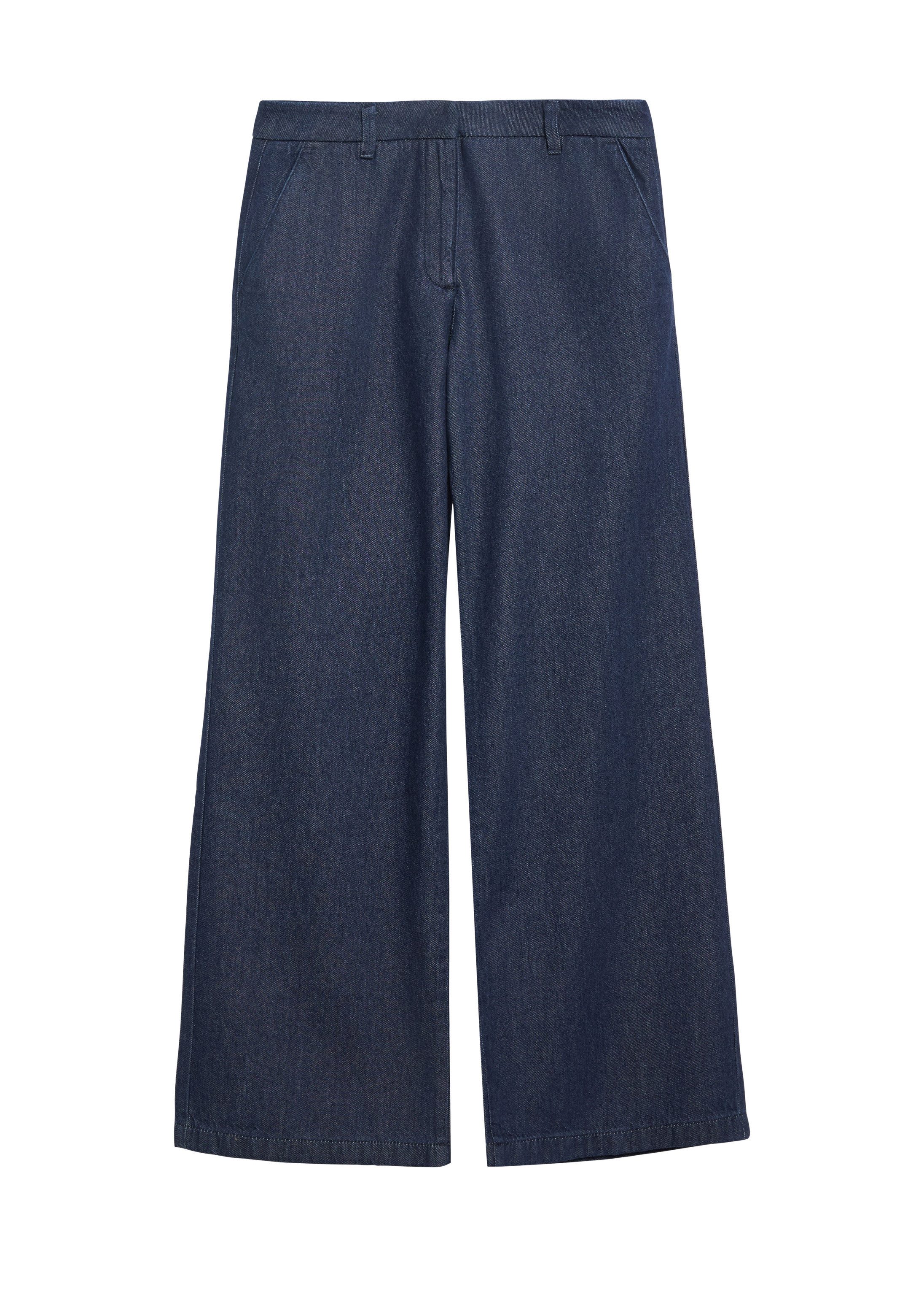 comma Weite Jeans Jeans-Hose Dark Denim mit Wide Leg