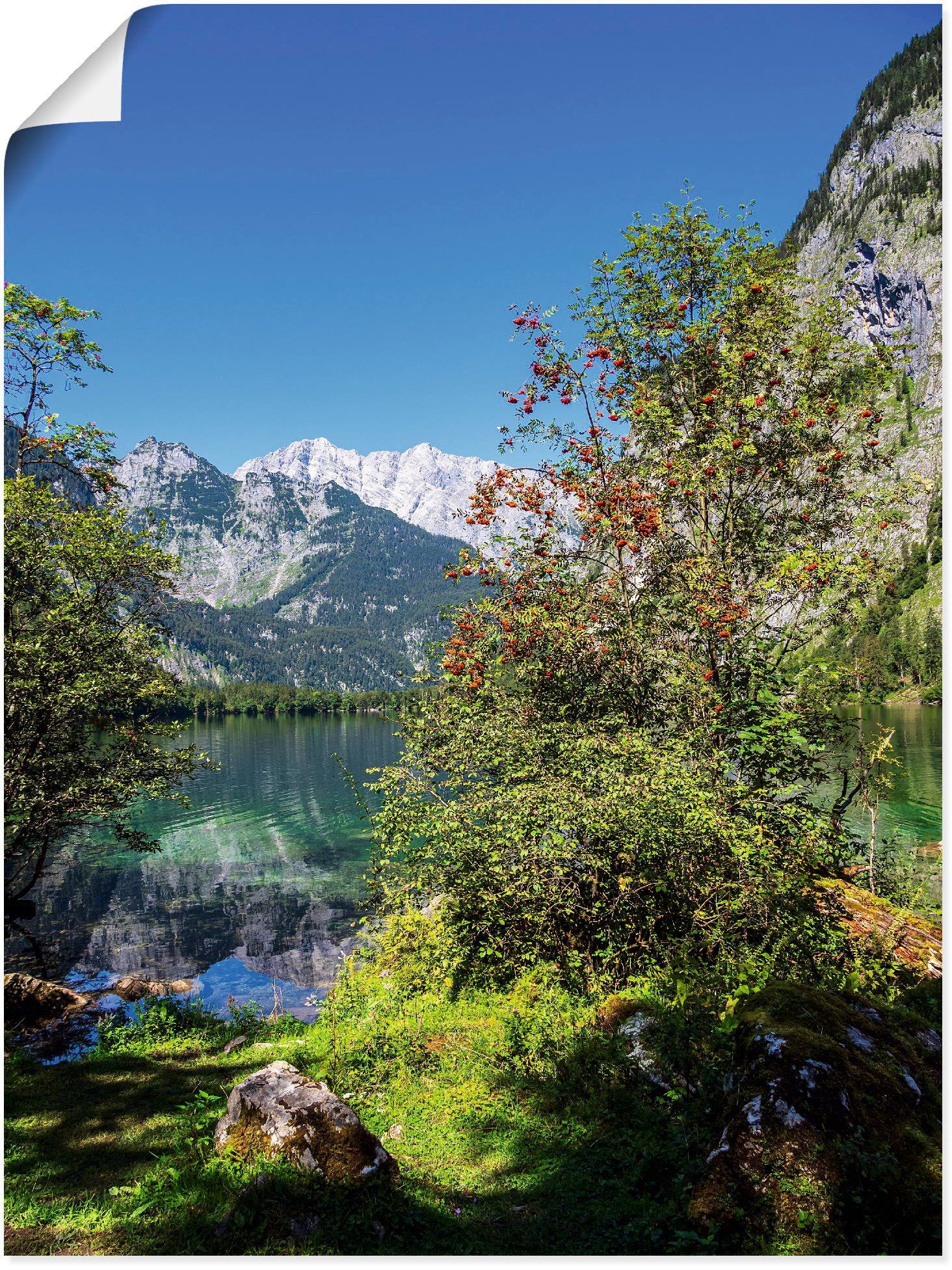 Artland Wandbild »Blick auf den Obersee«, Seebilder (1 Stück), in vielen Größen & Produktarten - Alubild / Outdoorbild für den Außenbereich, Leinwandbild, Poster, Wandaufkleber / Wandtattoo auch für Badezimmer geeignet-Otto