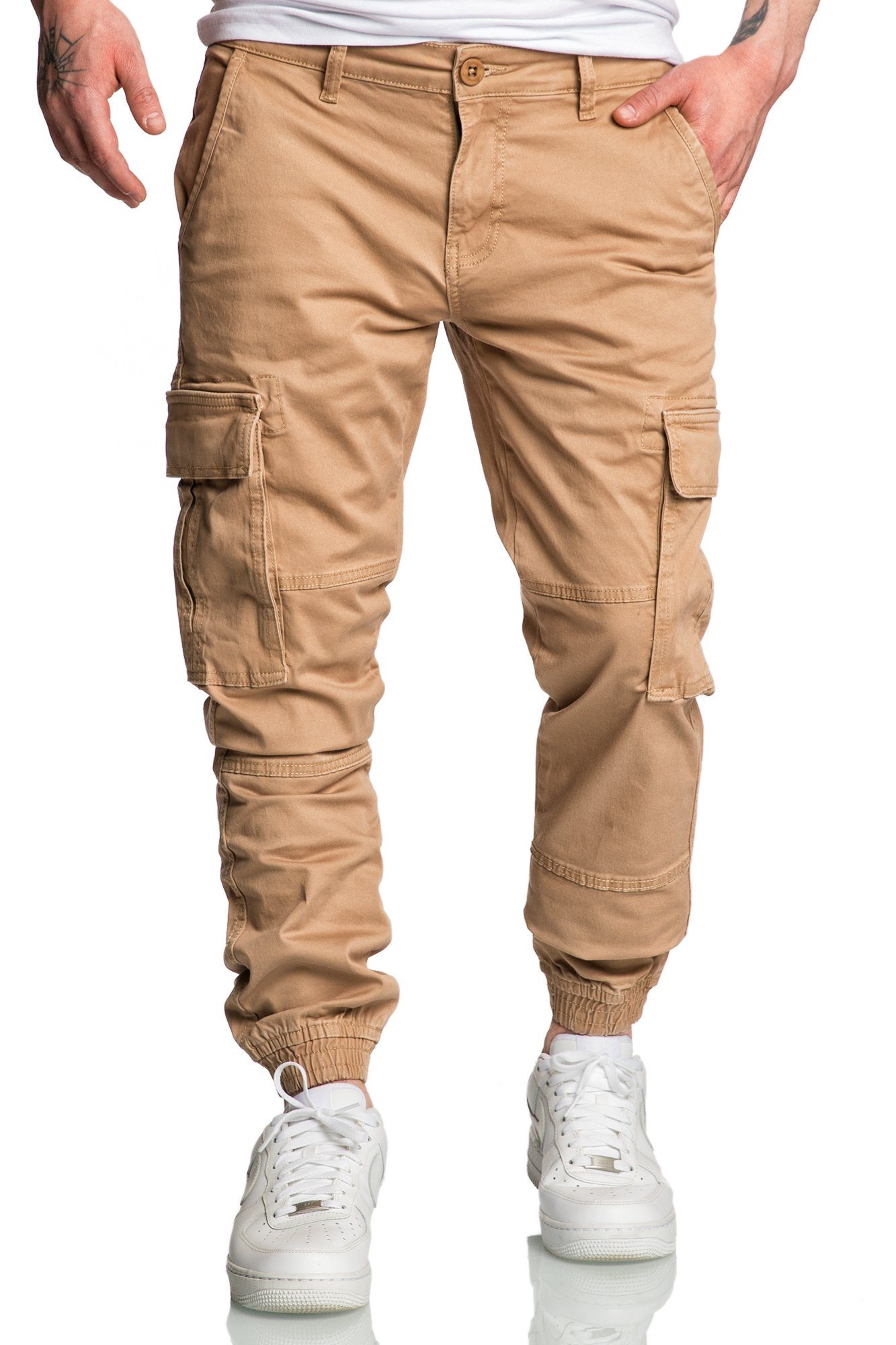 Amaci&Sons Chinohose PLANO Cargo Jogger-Chino Herren Cargo Jogger Chino Jeans Hose – Bild 4 von 5